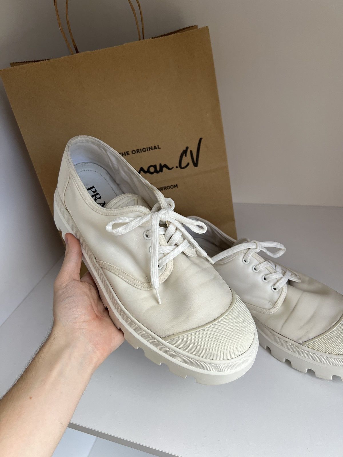 Designer × Prada × Vintage Vintage Prada Plain Logo Luxury Shoes Size US 9 / EU 42 - 3 Thumbnail