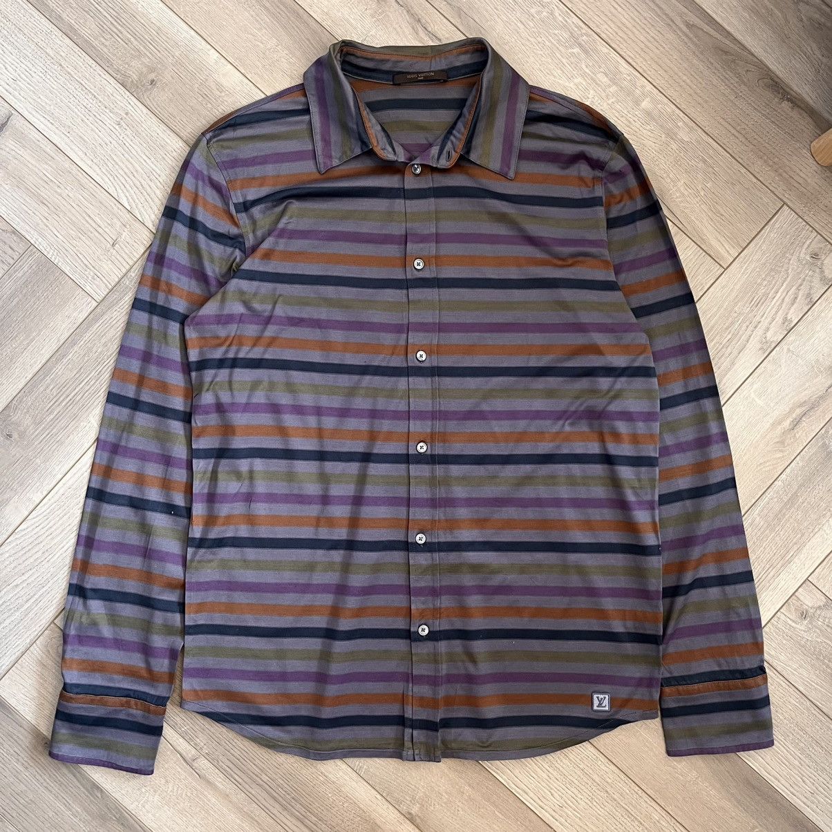 Louis Vuitton Louis Vuitton FW07 Runway Mens Marc Jacobs Era Rainbow Shirt Size US XL / EU 56 / 4 - 1 Thumbnail