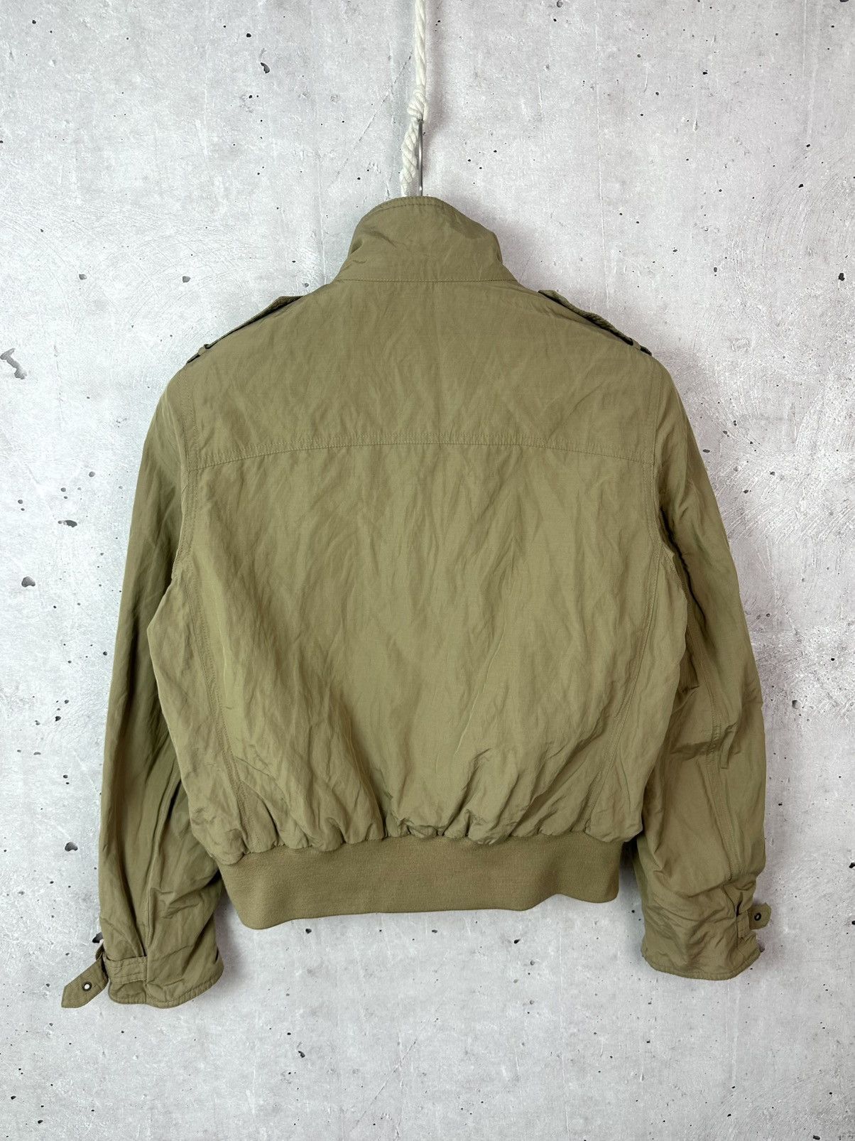 Barbour Barbour 1939 Steel Flyer Beige Women’s Bomber Zip Jacket Size XL / US 12-14 / IT 48-50 - 11 Thumbnail