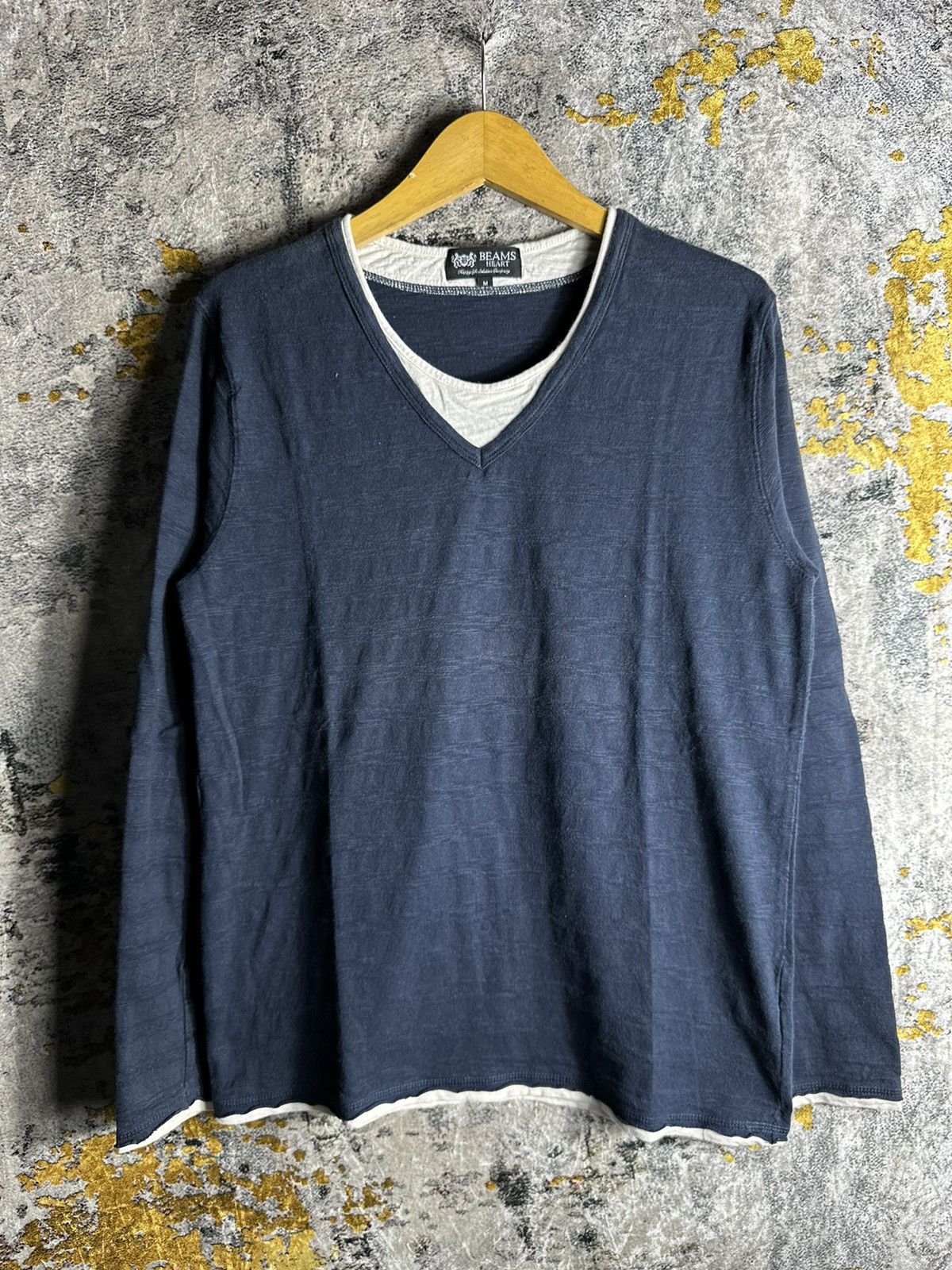 20471120 90s BEAMS HEART FADED DOUBLE LAYER IFSIXWASNINE LGB STYLE Size US M / EU 48-50 / 2 - 1 Thumbnail