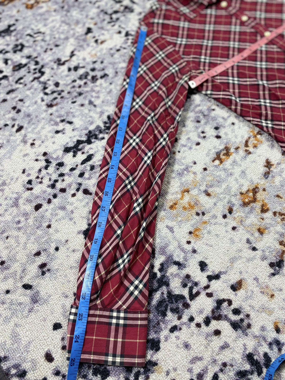Burberry × Burberry Prorsum × Vintage BURBERRY SHIRT NOVA CHECK RED Size L / US 10 / IT 46 - 8 Thumbnail