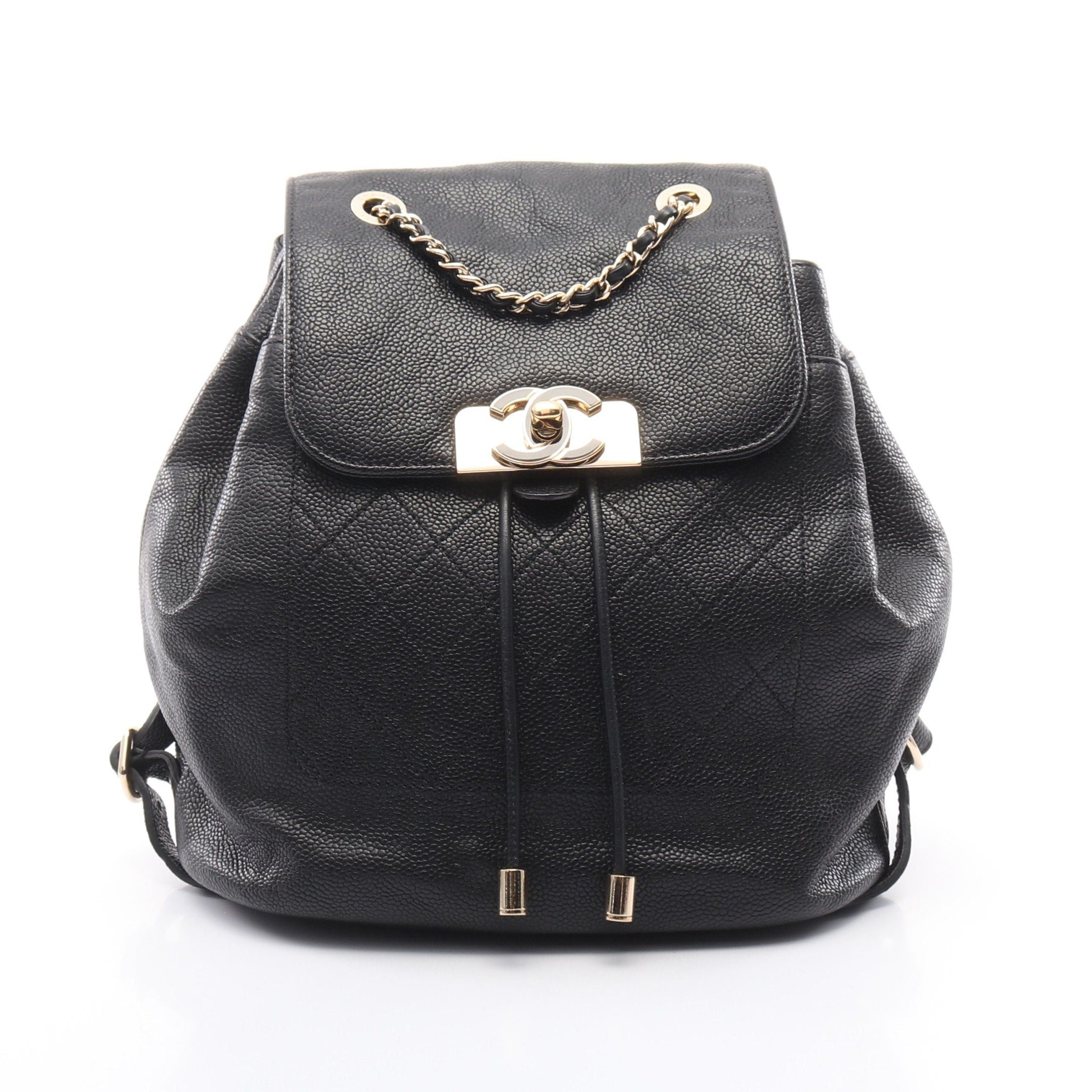 Chanel Chanel Matelasse Backpack Rucksack Caviar Skin Black Gold Hardware Size ONE SIZE - 1 Thumbnail