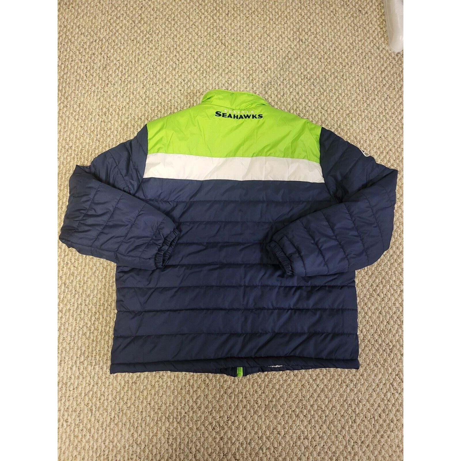 NFL Seattle SEAHAWKS Fleece Lined Winter Puffer Medium Weight Size US XL / EU 56 / 4 - 5 Thumbnail