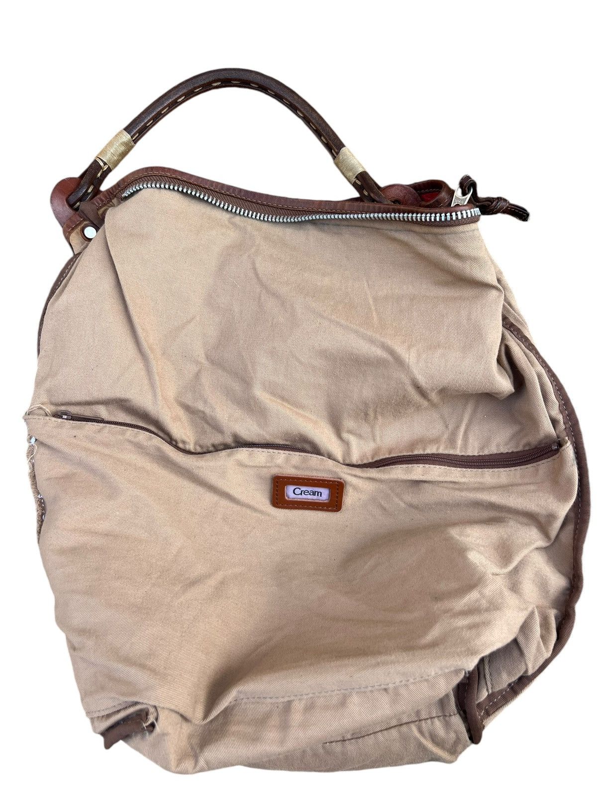 Leather Vintage CREAM Japan Fade Patina Leather Bag Japan Size ONE SIZE - 22 Thumbnail