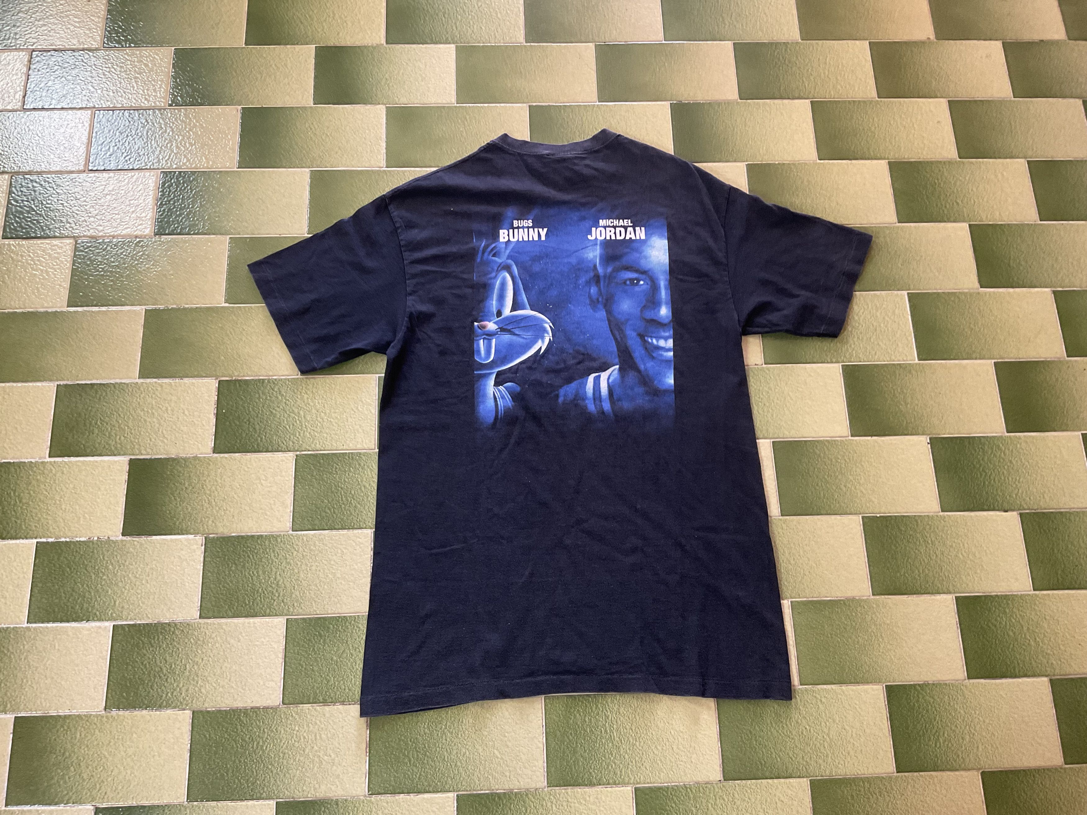 Warner Bros Vintage 1996 Space Jam Movie Promo T-Shirt Michael Jordan Size US M / EU 48-50 / 2 - 1 Thumbnail