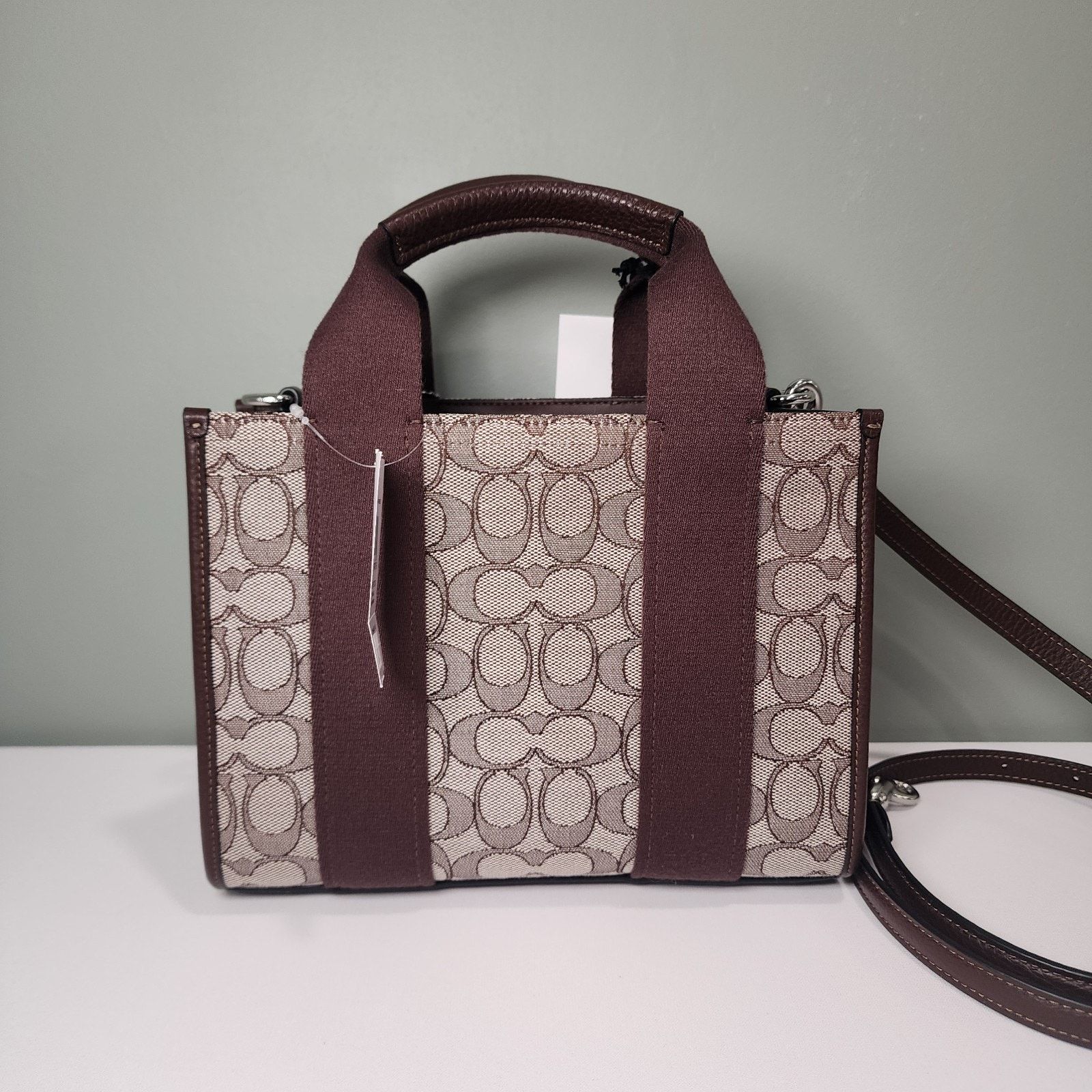 Coach Coach CAR78 Smith Tote Bag 24 Signature Jacquard Oak/Maple Size ONE SIZE - 3 Thumbnail