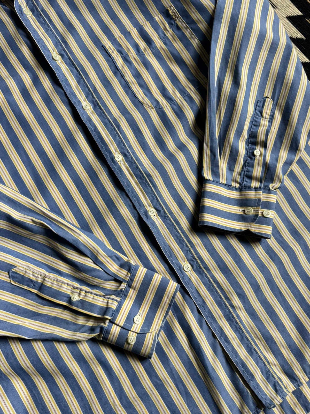 Burberry Vintage Burberry Stripped Button Up Shirt Size US XL / EU 56 / 4 - 9 Thumbnail