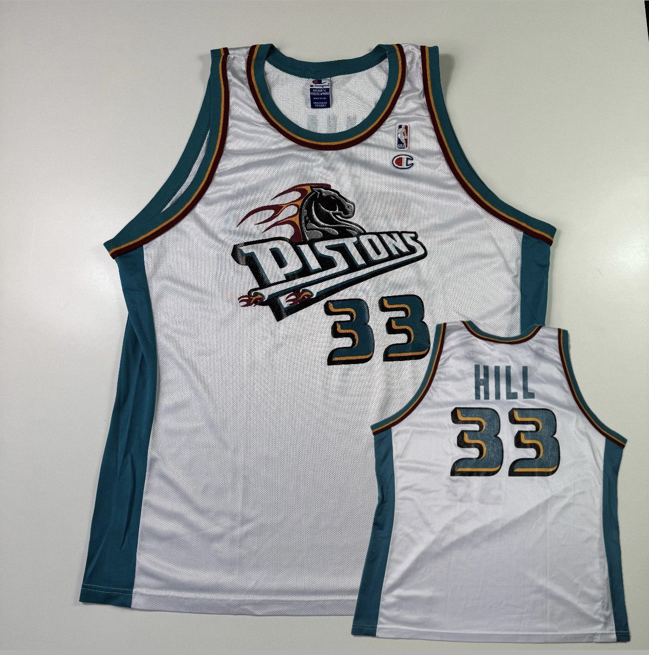 Champion × NBA × Vintage Detroit Pistons #33 Grant Hill Vintage Champion 1997 Jersey Size US XL / EU 56 / 4 - 1 Thumbnail