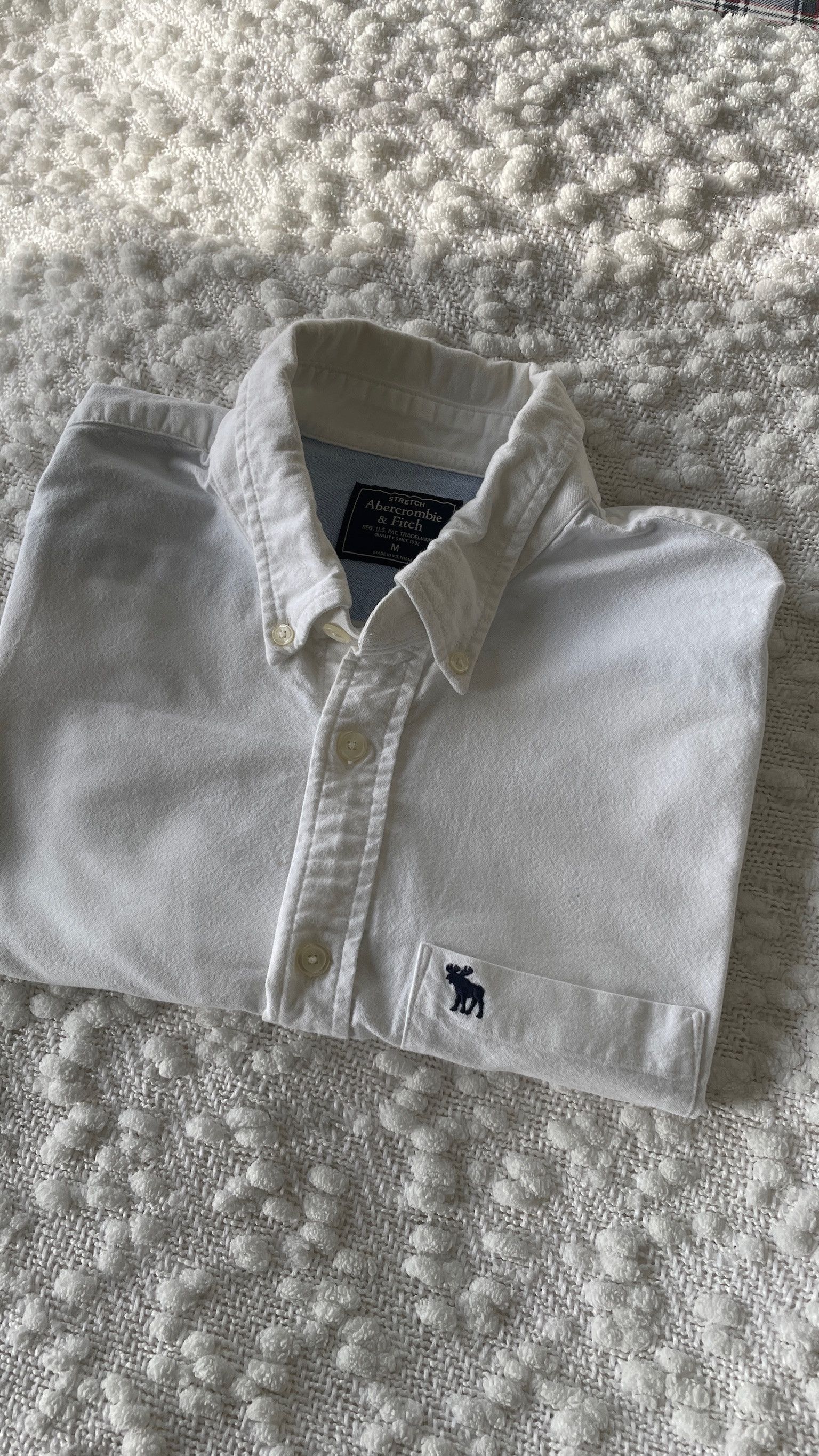 Abercrombie & Fitch WHITE BUTTON-UP SHIRT ABERCROMBIE & FITCH (M) Size US M / EU 48-50 / 2 - 5 Thumbnail