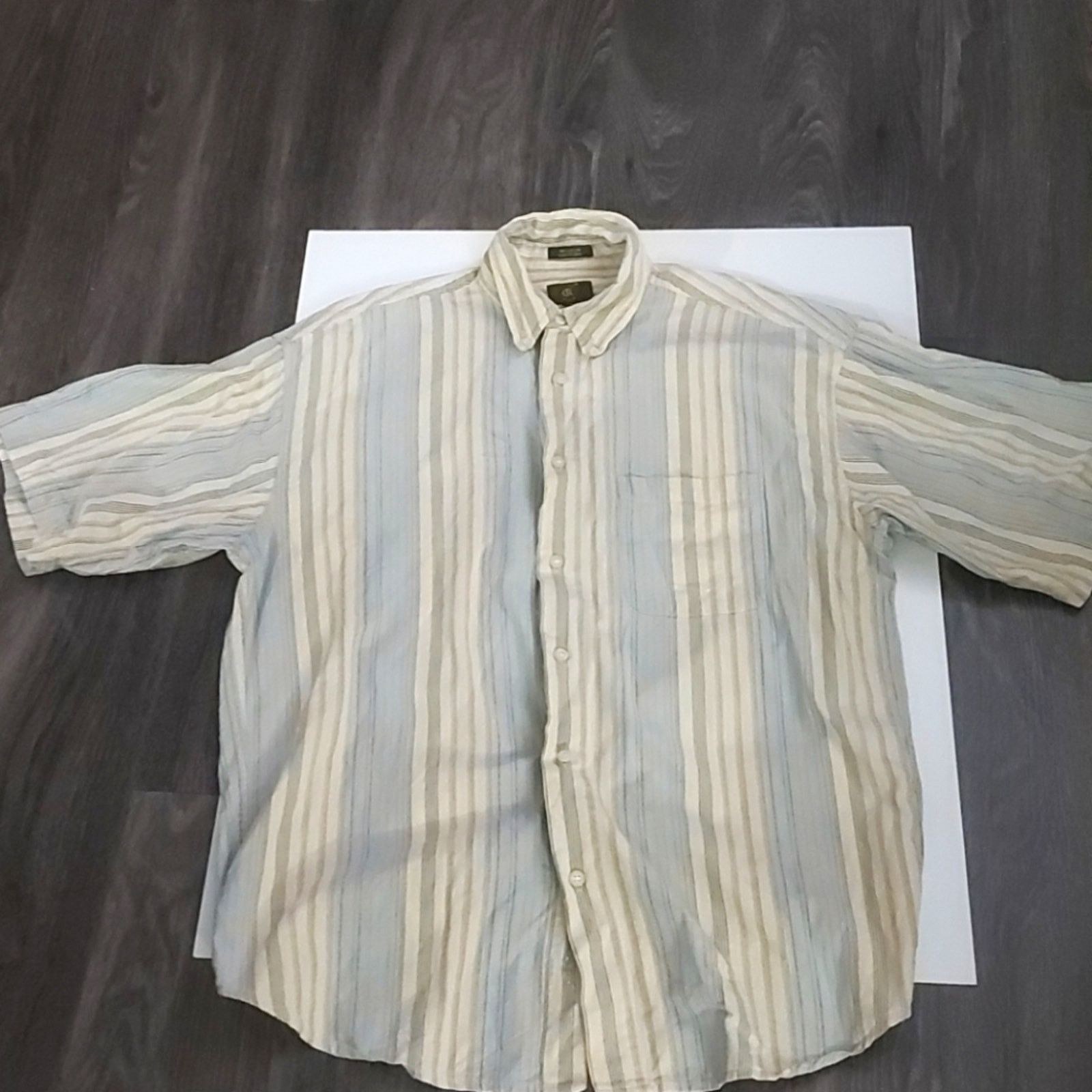 Club Room Club Room Short Sleeve Striped Shirt M Casual Academia Size US M / EU 48-50 / 2 - 3 Thumbnail