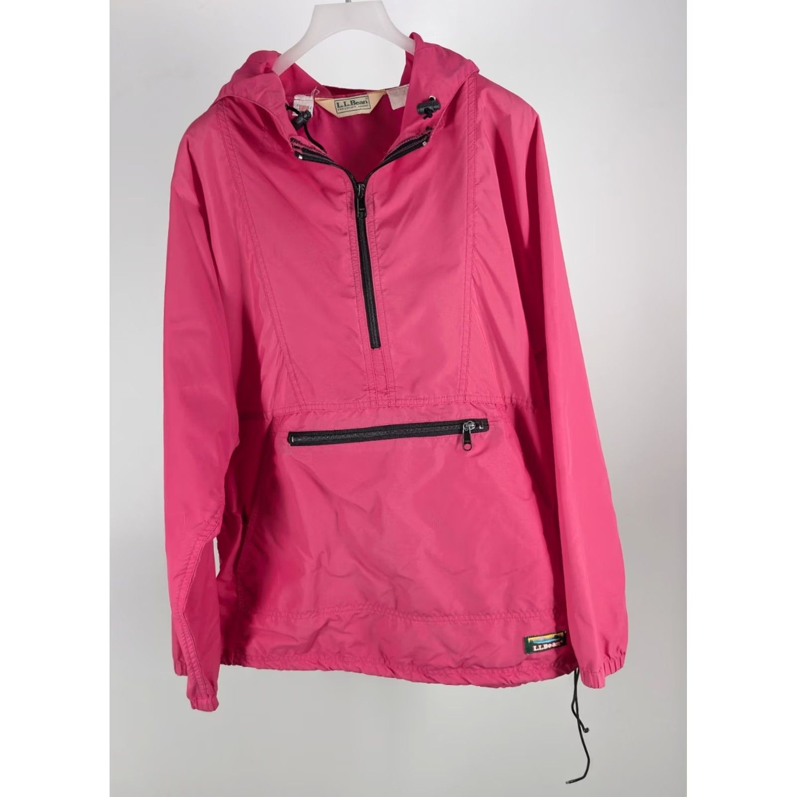 Vintage VINTAGE 90s L.L. Bean Anorak Jacket Nylon Pink Hooded Pullover Windbreaker Mens L Size US L / EU 52-54 / 3 - 3 Thumbnail