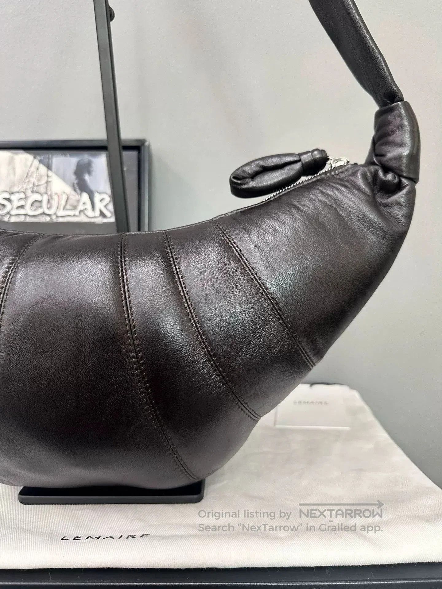 Lemaire Lemaire Medium Sheepskin Croissant Bag. Size ONE SIZE - 4 Thumbnail