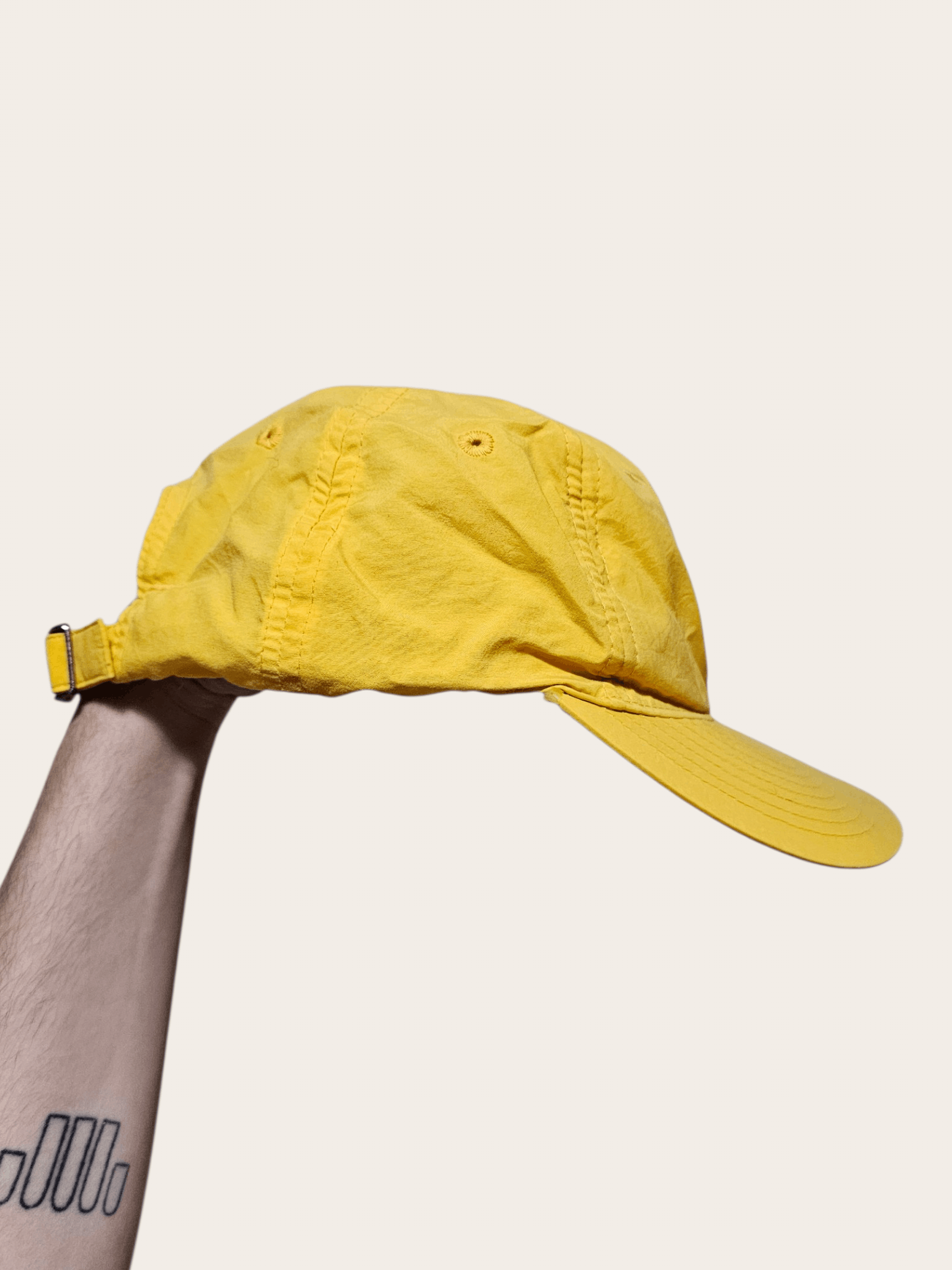Nike Nike Logo Yellow 90's Nylon Hat Size ONE SIZE - 3 Thumbnail