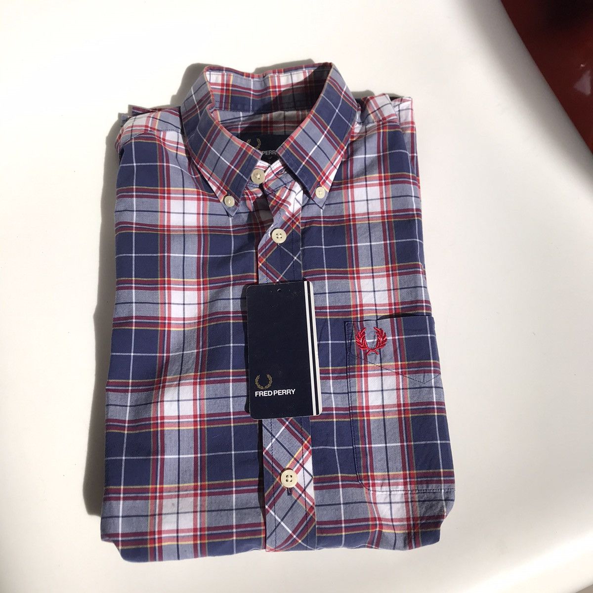 Fred Perry × Vintage Fred Perry Plaid Tartan Checkered Shirt Button down trimfit Size US XS / EU 42 / 0 - 16 Thumbnail
