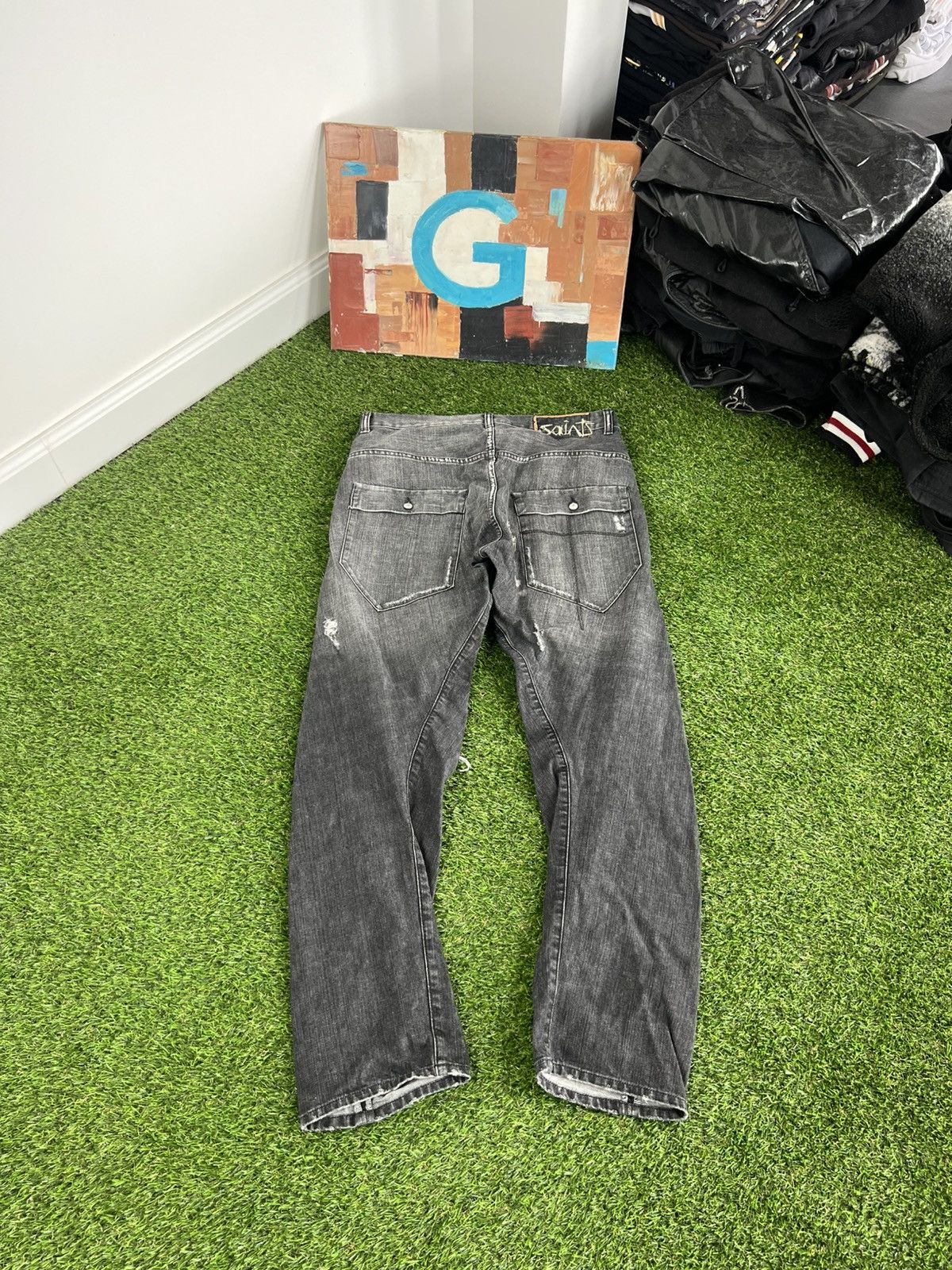 Allsaints Vintage Allsaints Jeans Distressed Denim Faded Y2K Style Size US 32 / EU 48 - 8 Thumbnail