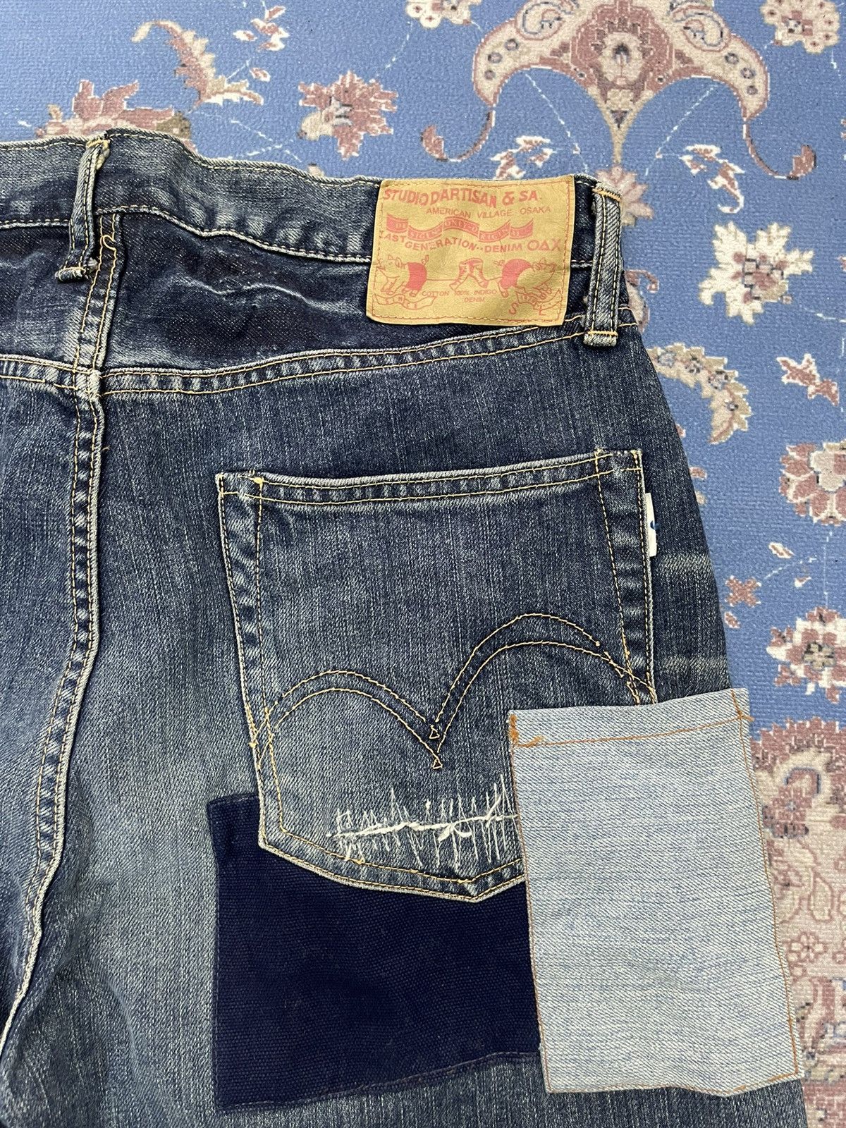Japanese Brand × Studio D'Artisan VINTAGE STUDIO D’ARTISAN PATCHWORK JEANS Size US 32 / EU 48 - 4 Thumbnail