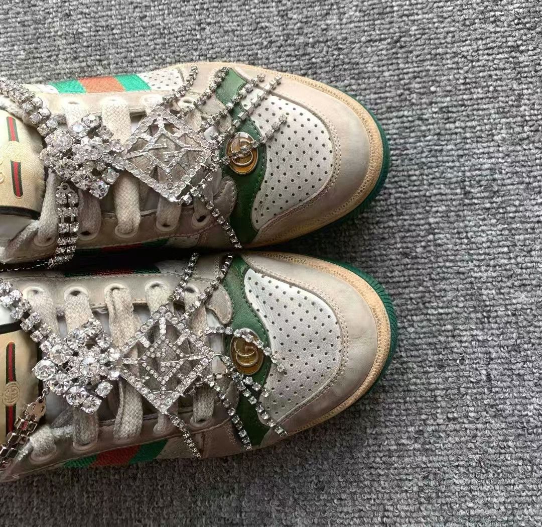Gucci Gucci Crystal-Embellished Sneakers Size 36.5 Size US 6.5 / IT 36.5 - 5 Thumbnail