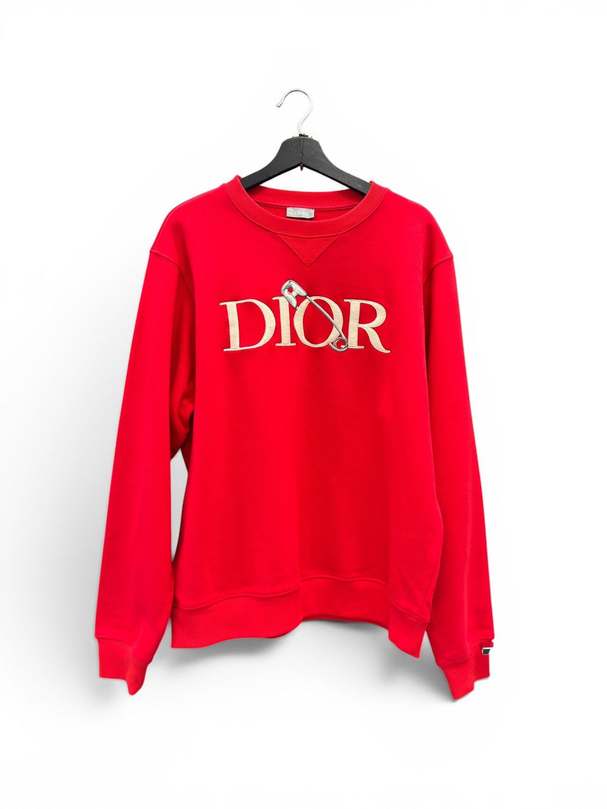 Dior Dior Red Paperclip Logo Crewneck Sweater Size US XL / EU 56 / 4 - 1 Thumbnail