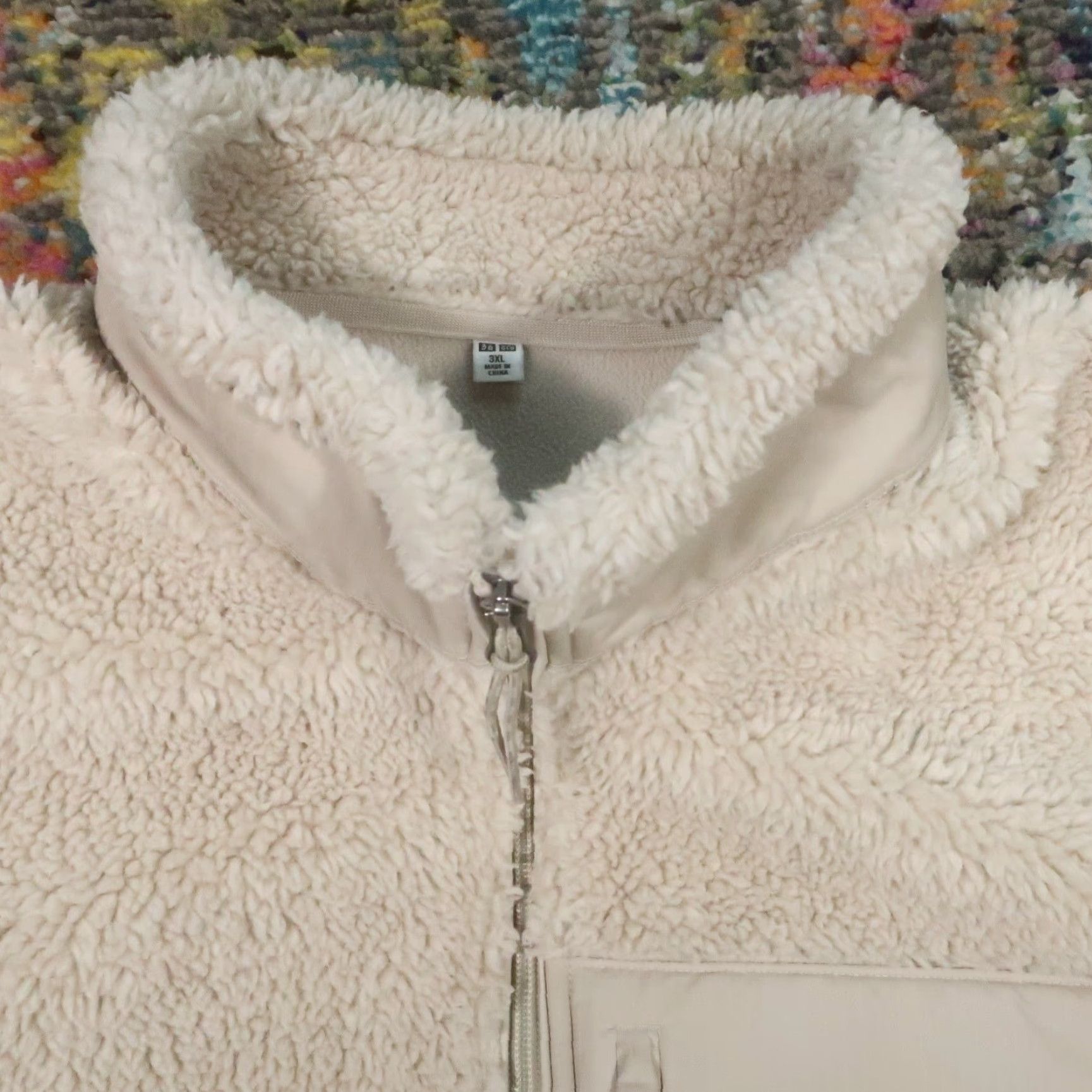 Uniqlo Uniqlo Teddy Bear Fleece Jacket Womens 3XL Tan Full Zip Sherpa Pocket Outdoor Size XXL / US 16-18 / IT 52-54 - 4 Thumbnail