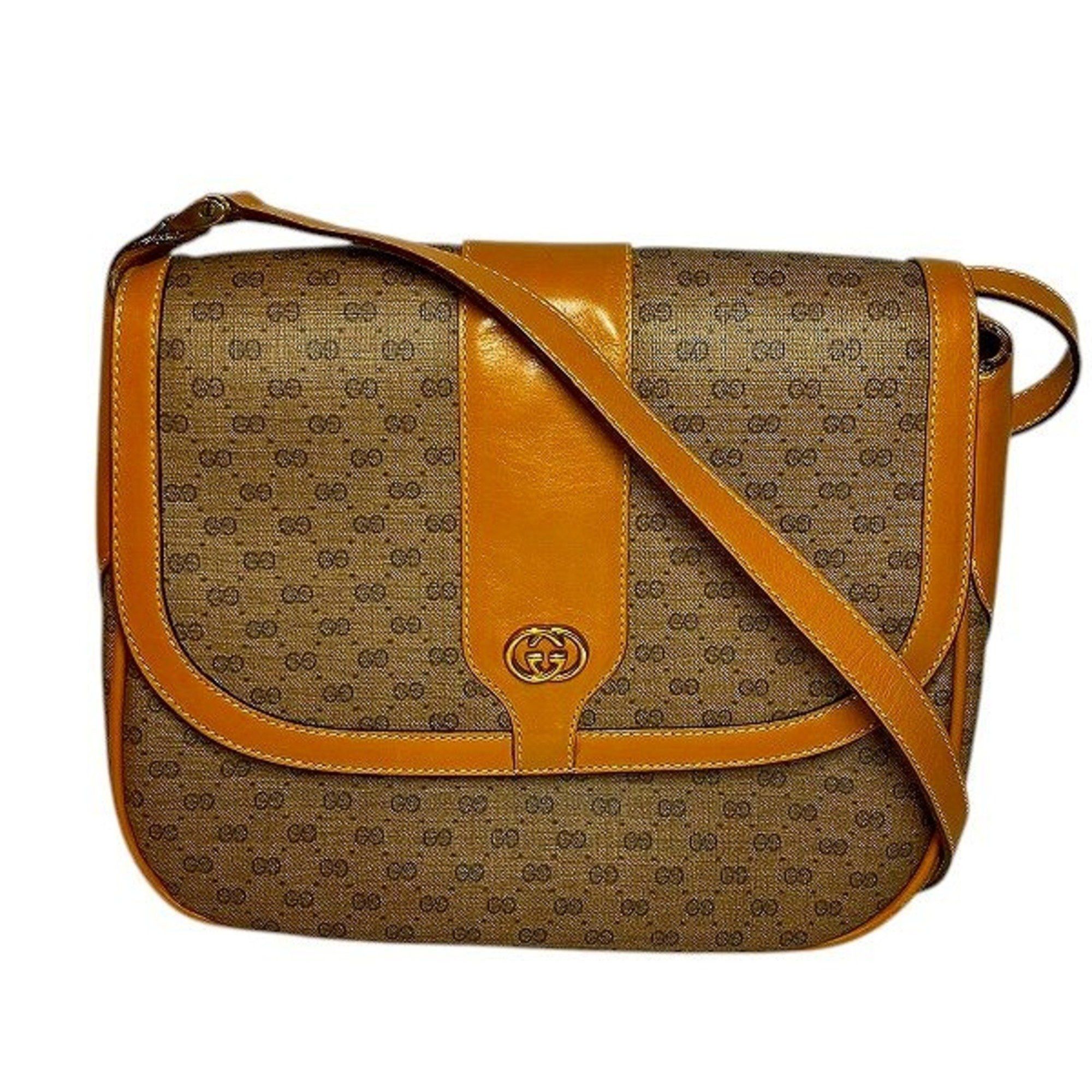 Gucci 001 116 4425 Old Gucci Bag Shoulder Women's in Beige