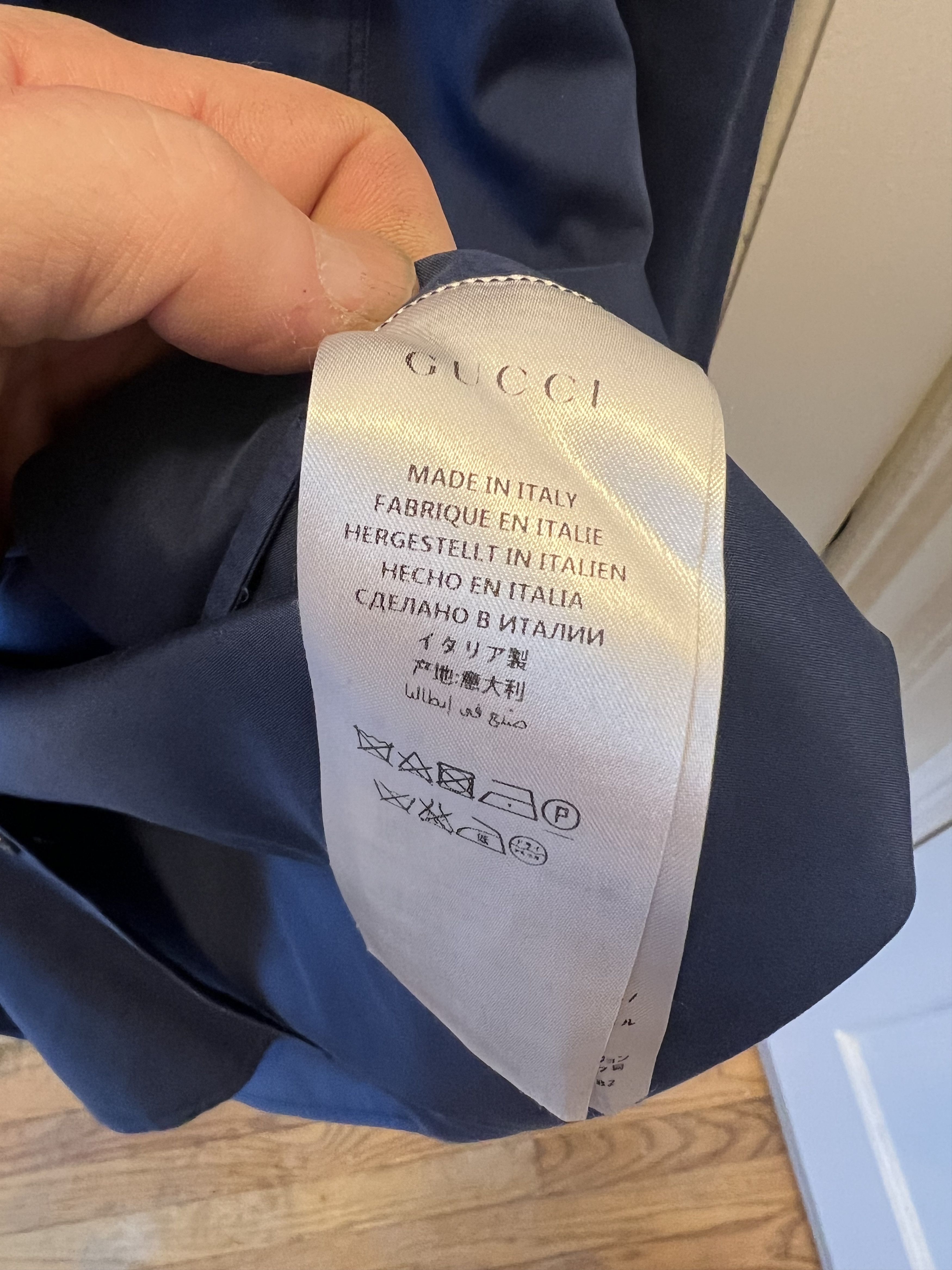 Gucci S/S17 $890 "Insect” Officers Shirt Size US L / EU 52-54 / 3 - 9 Thumbnail