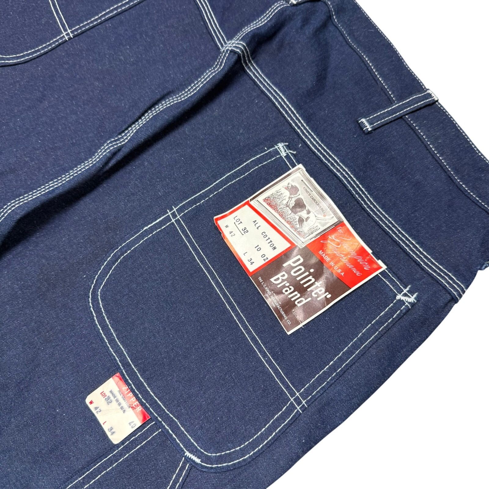 Pointer NWT Pointer Brand Mens Carpenter Work Pants Denim Jeans42x34 Size US 42 / EU 58 - 1 Thumbnail