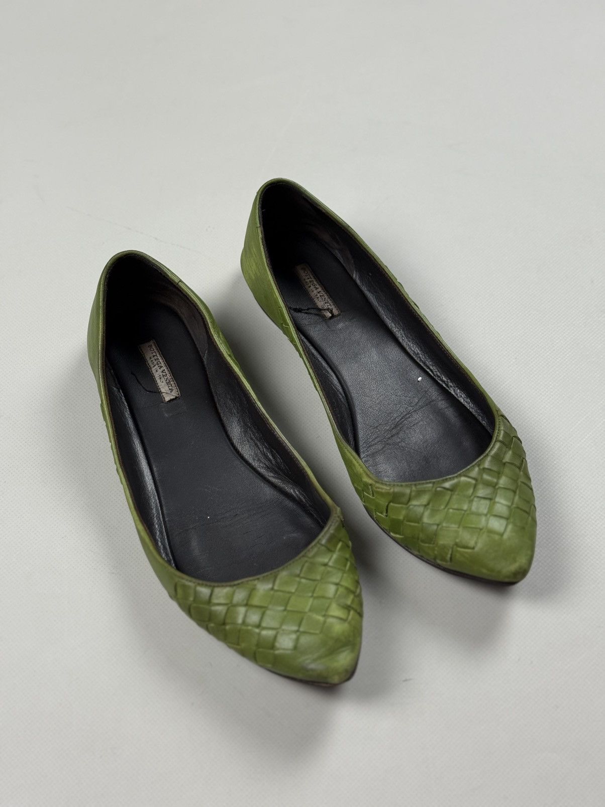 Bottega Veneta Bottega Veneta Intrecciato Knitted Leather Ballets Flats Size US 8 / IT 38 - 1 Thumbnail