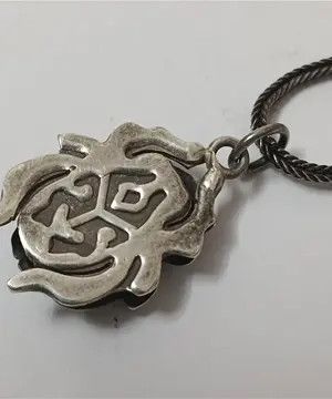 Vintage 925 silver scarab beetle pendant, Egyptian vintage jewelry Size ONE SIZE - 3 Thumbnail