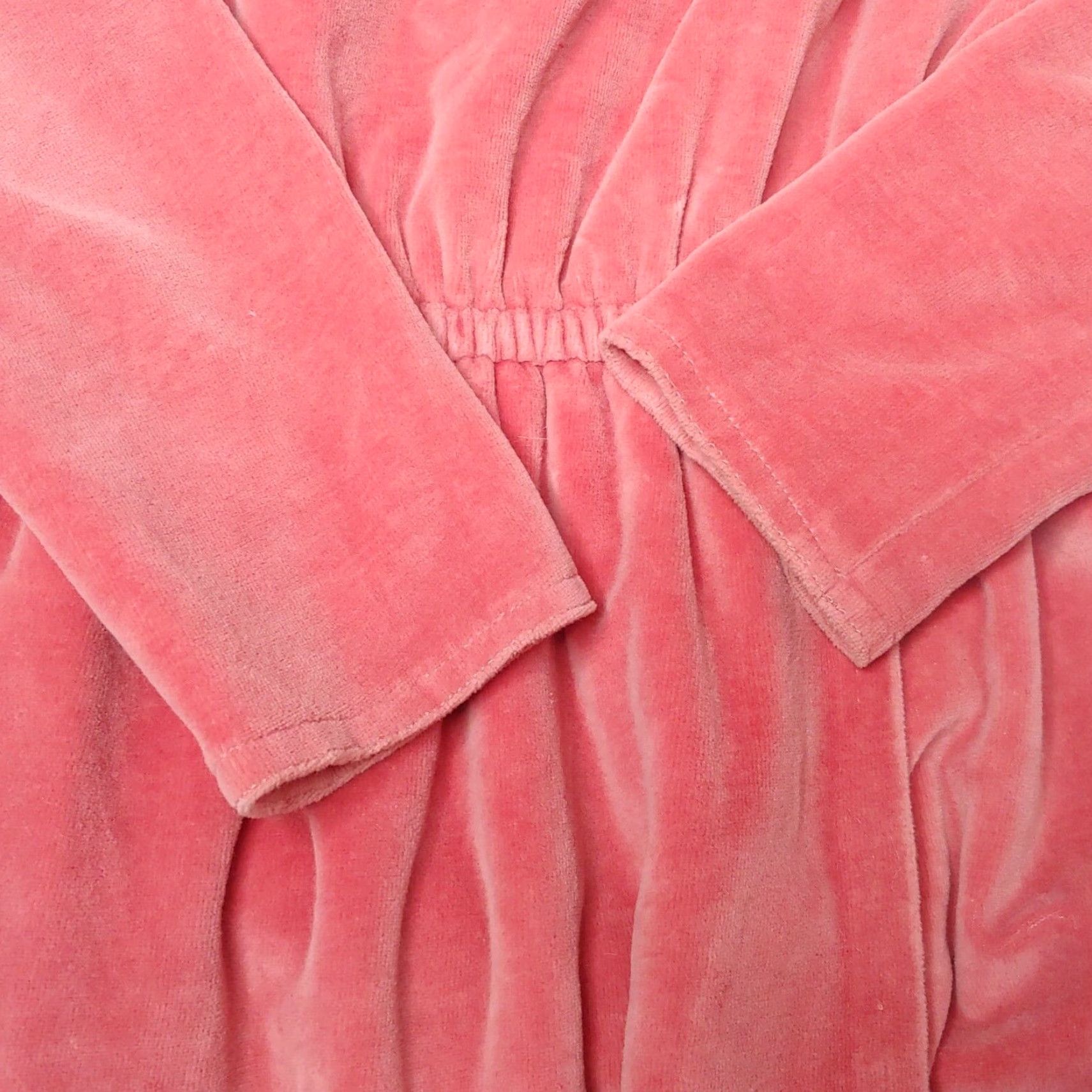 Velour VINTAGE Womens Velvet Velour Wrap Dress Mauve Pink Long Sleeve Secretary Dress Knee Length M Womens Velour Secretar y Turned? Size M / US 6-8 / IT 42-44 - 5 Thumbnail