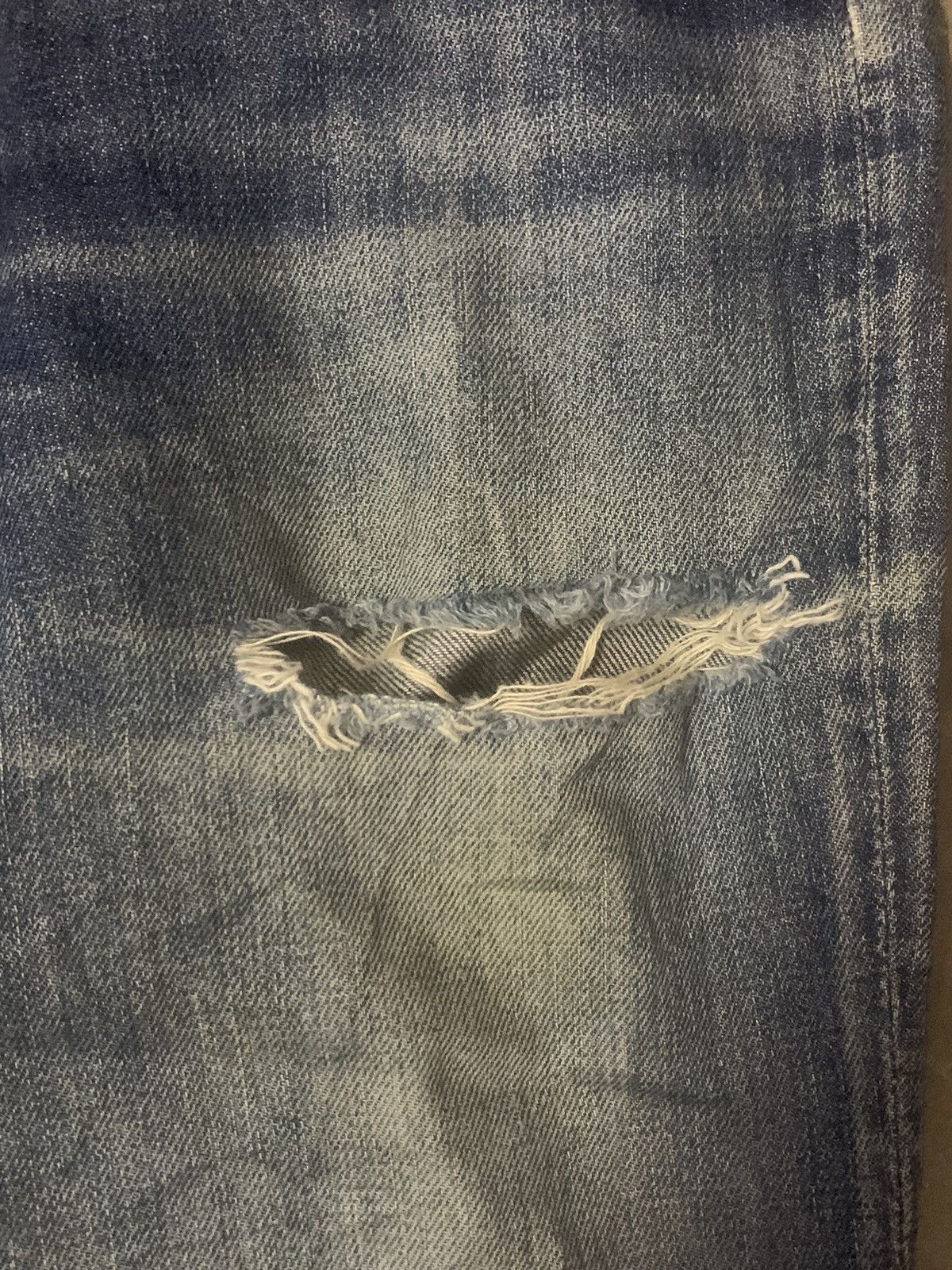 Denime Distressed Denime Lot 00910 Flare Denim Jeans Size US 31 - 3 Thumbnail