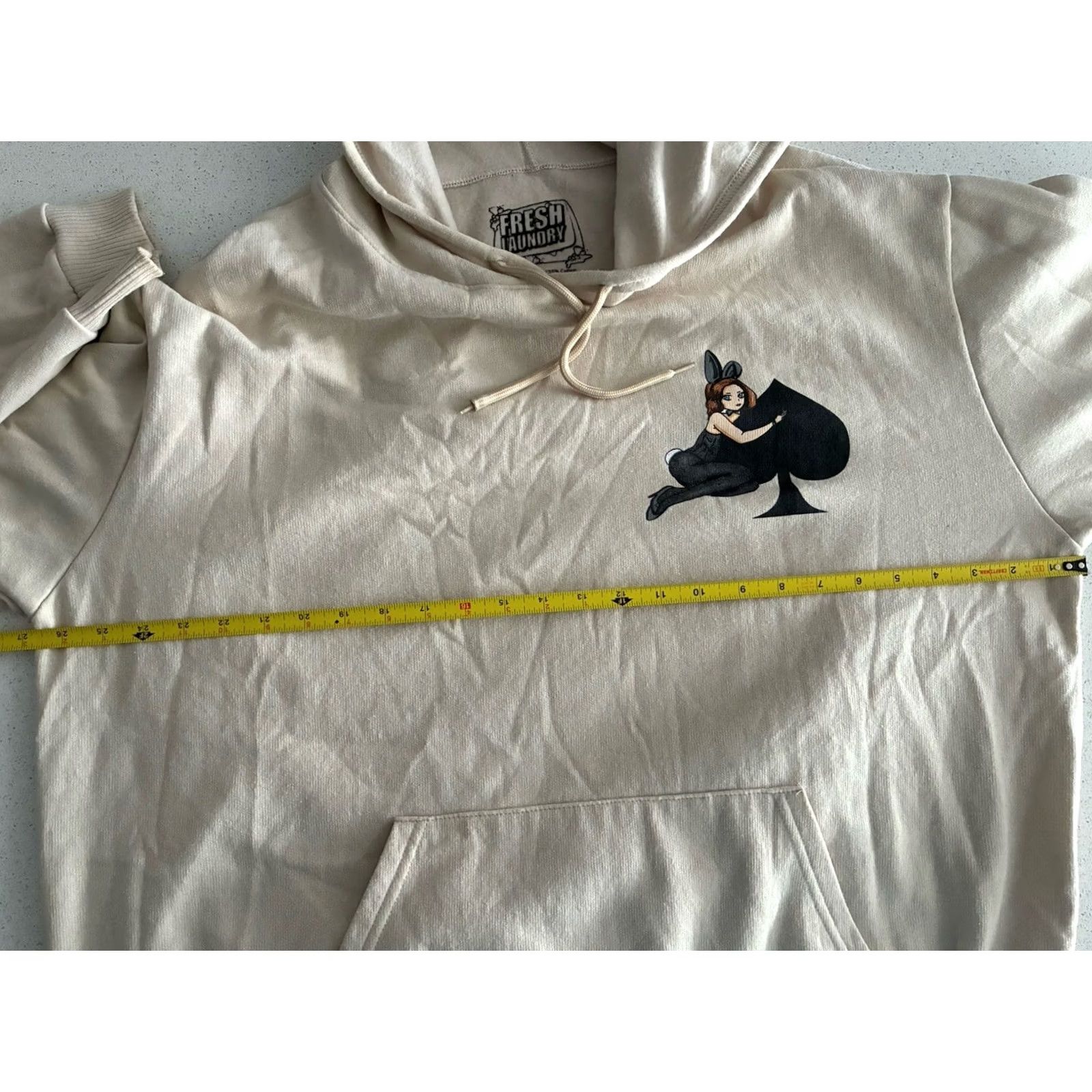 Vintage Fresh Laundry Hoodie Men 2XL Beige Logo Graphic Print Hooded Pullover Size US XXL / EU 58 / 5 - 5 Thumbnail
