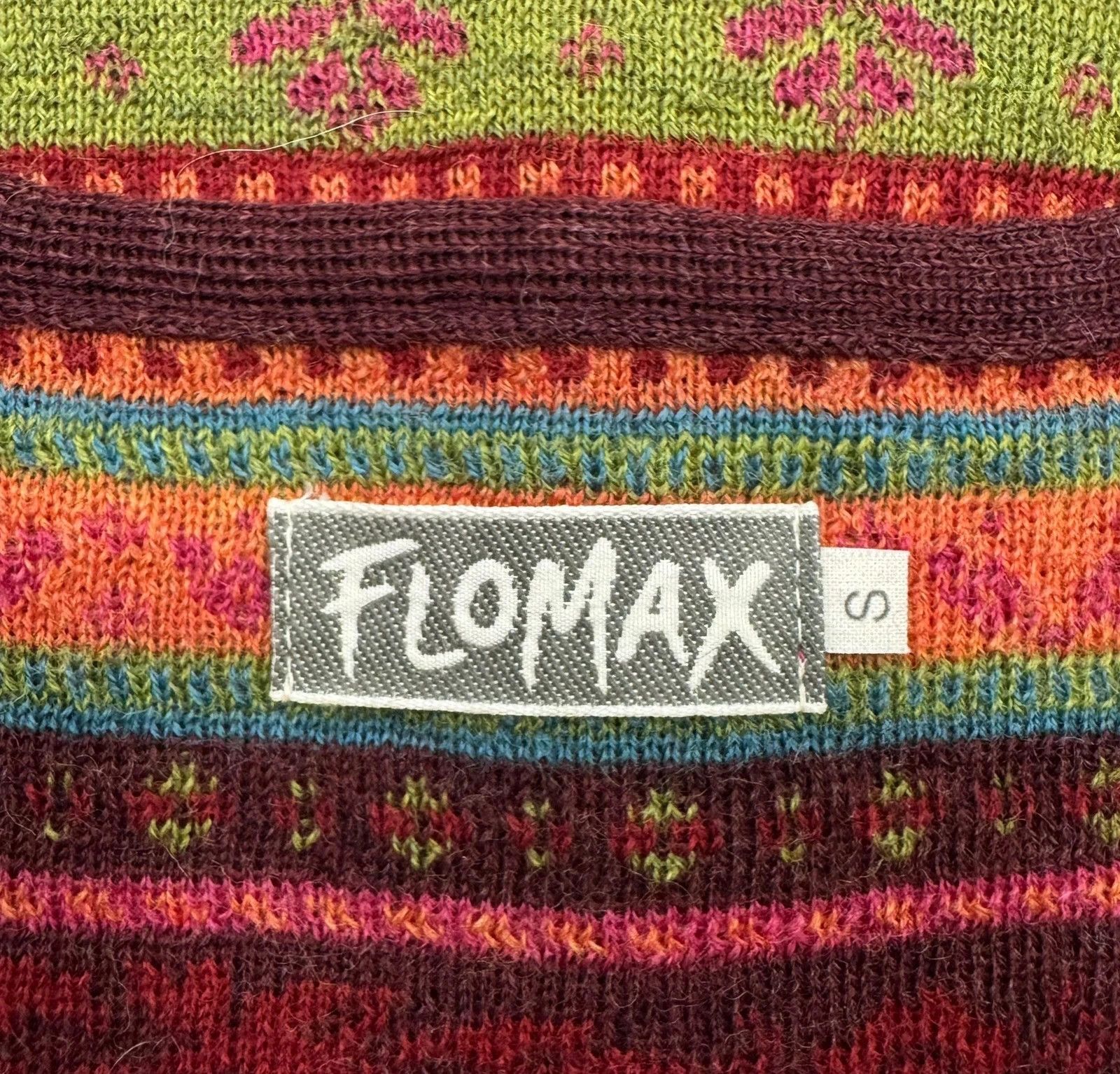 Other Flomax Wool Knit Cardigan Striped Floral Pattern size S Size S / US 4 / IT 40 - 10 Thumbnail
