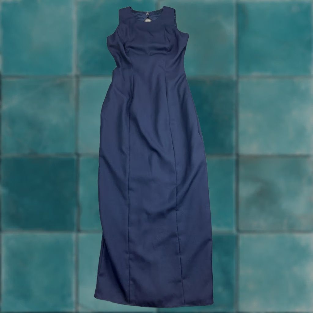 alfred angelo blue dress Vintage Dance Allure Alfred Angelo Navy Dress