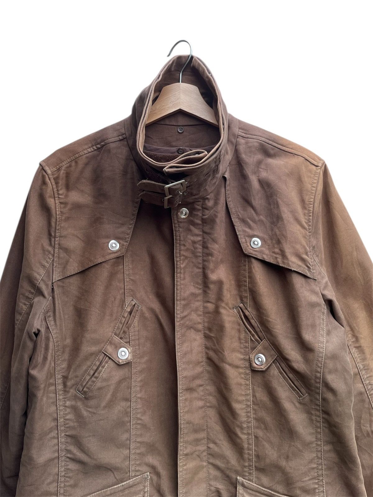 14th Addiction × Japanese Brand × Yasuyuki Ishii Atelier Sab Co Ltd Moleskin Buckle Neck Barbour-style Jacket Size US M / EU 48-50 / 2 - 9 Thumbnail