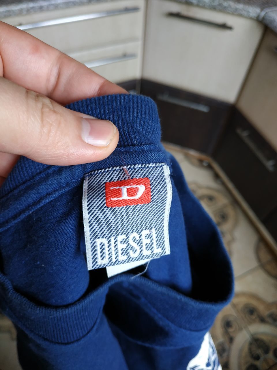 Diesel Vintage Diesel Only The Brave Vertical Logo Tee Blue XL Size US XL / EU 56 / 4 - 7 Thumbnail