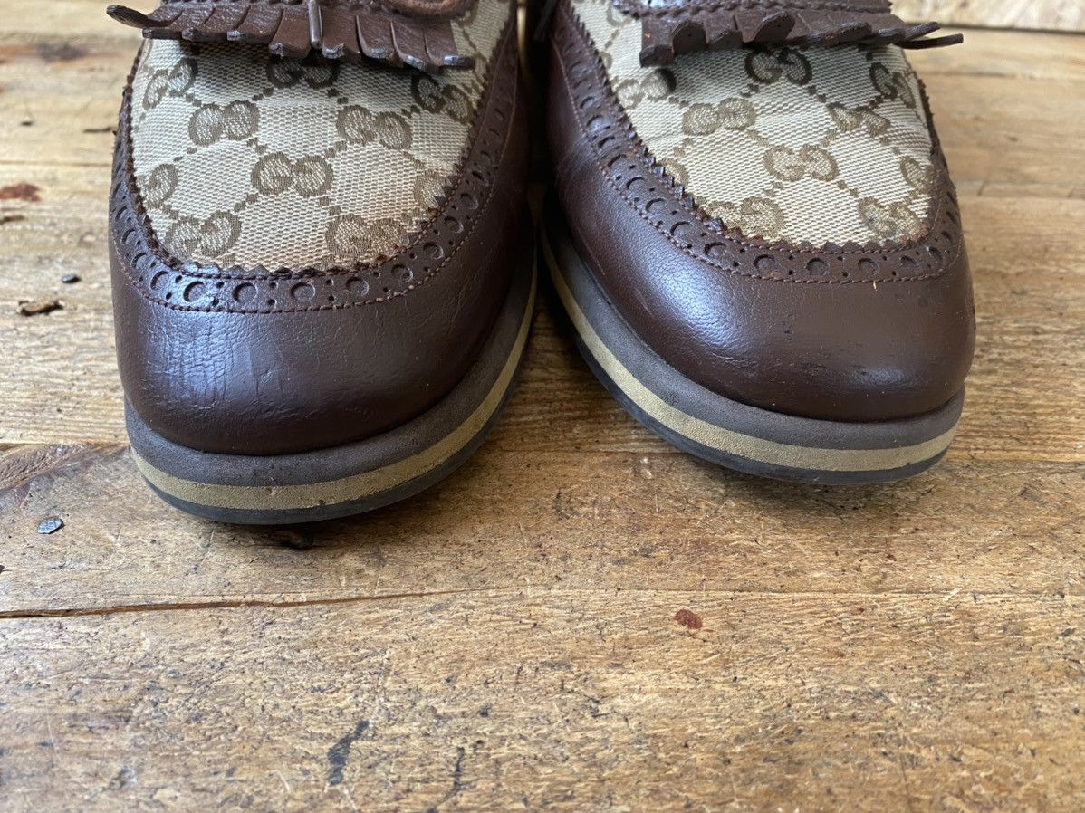 Dapper Dan × Gucci × Vintage Gucci GG logo monogram print casual heeled brouges shoe sz42 Size US 9 / EU 42 - 4 Thumbnail
