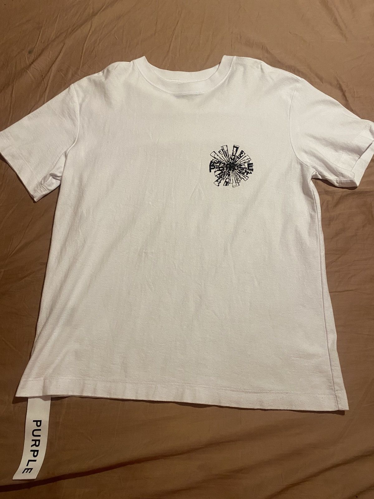 Purple Brand Purple Brand Cracked White Tee Size US S / EU 44-46 / 1 - 2 Thumbnail