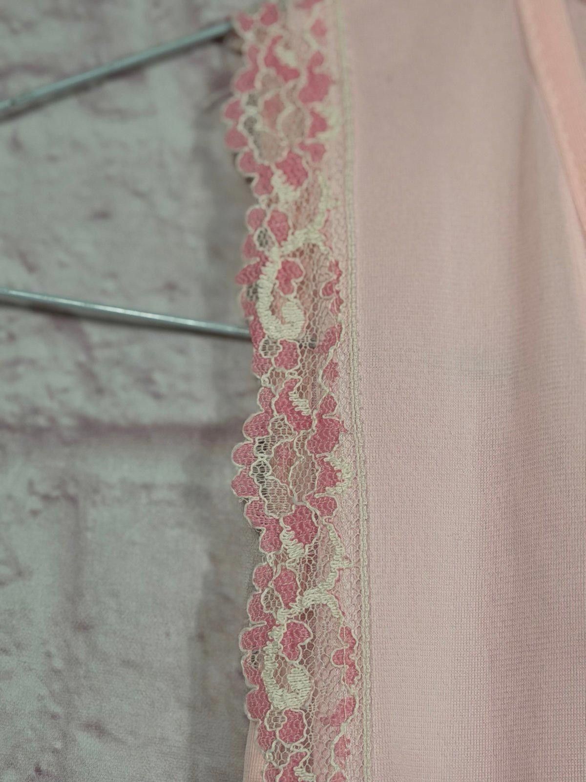 Other Vintage Radcliffe Pink Lace Trim Medium Nightgown Size ONE SIZE - 5 Thumbnail