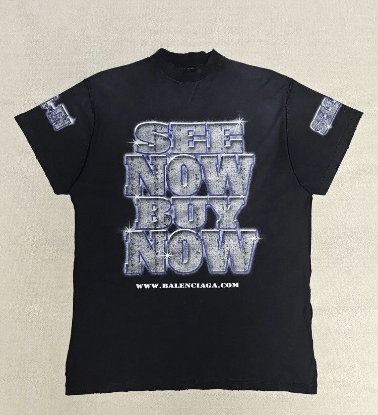 Balenciaga Balenciaga Now Buy Now Wash Short Sleeves - DMC Size US S / EU 44-46 / 1 - 1 Thumbnail