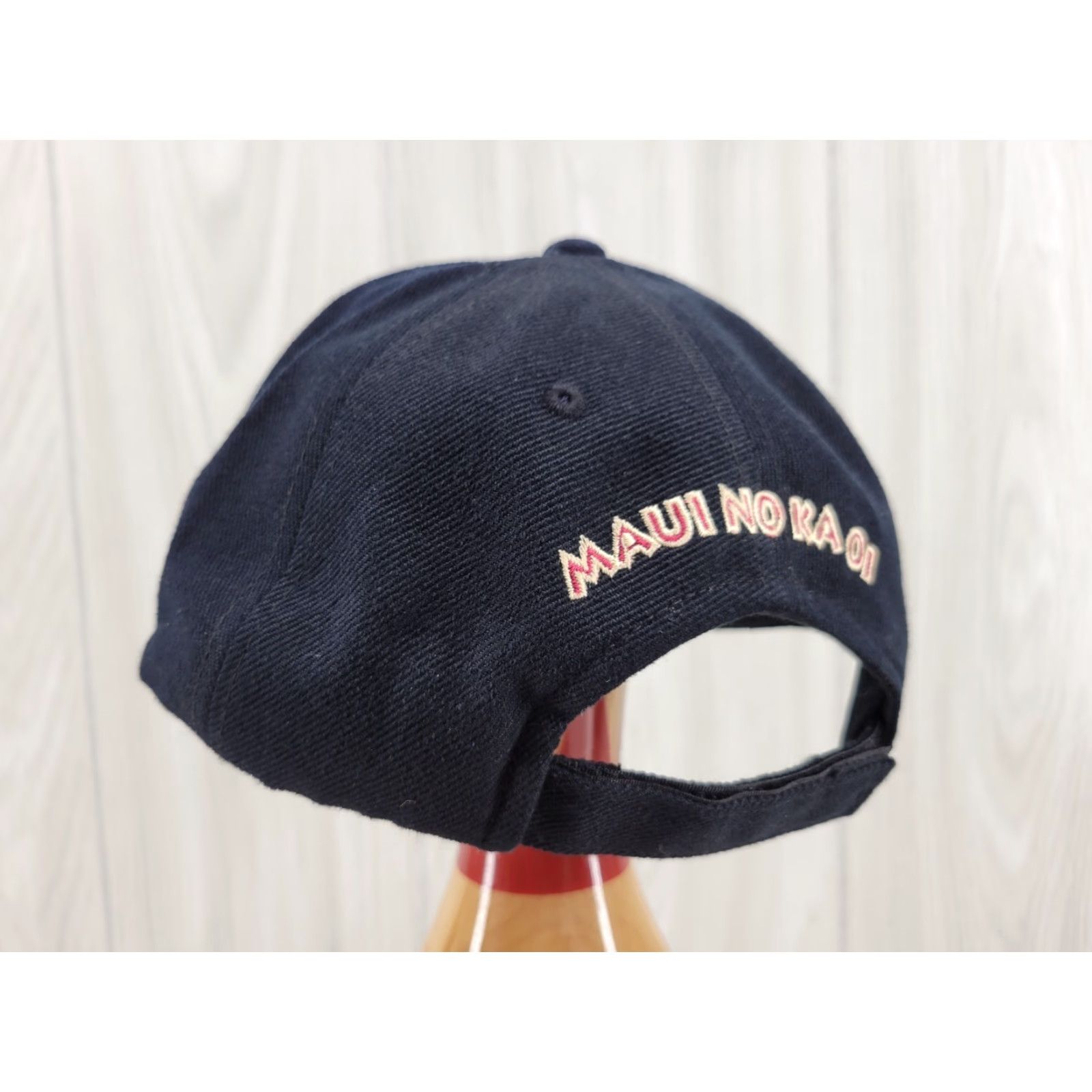 Vintage Maui No Ka Oi Strapback Hat Adjustable Black Hat Unisex Adults One Size Cotton Twill Baseball Cap Size ONE SIZE - 6 Thumbnail