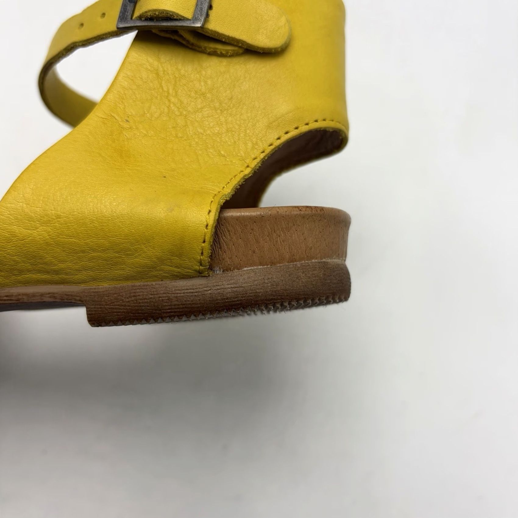 Vintage Miz Mooz Annalise Sandal Ankle Strap Womens 7.5 Yellow Leather Casual EU 38 Size US 8 / IT 38 - 6 Thumbnail