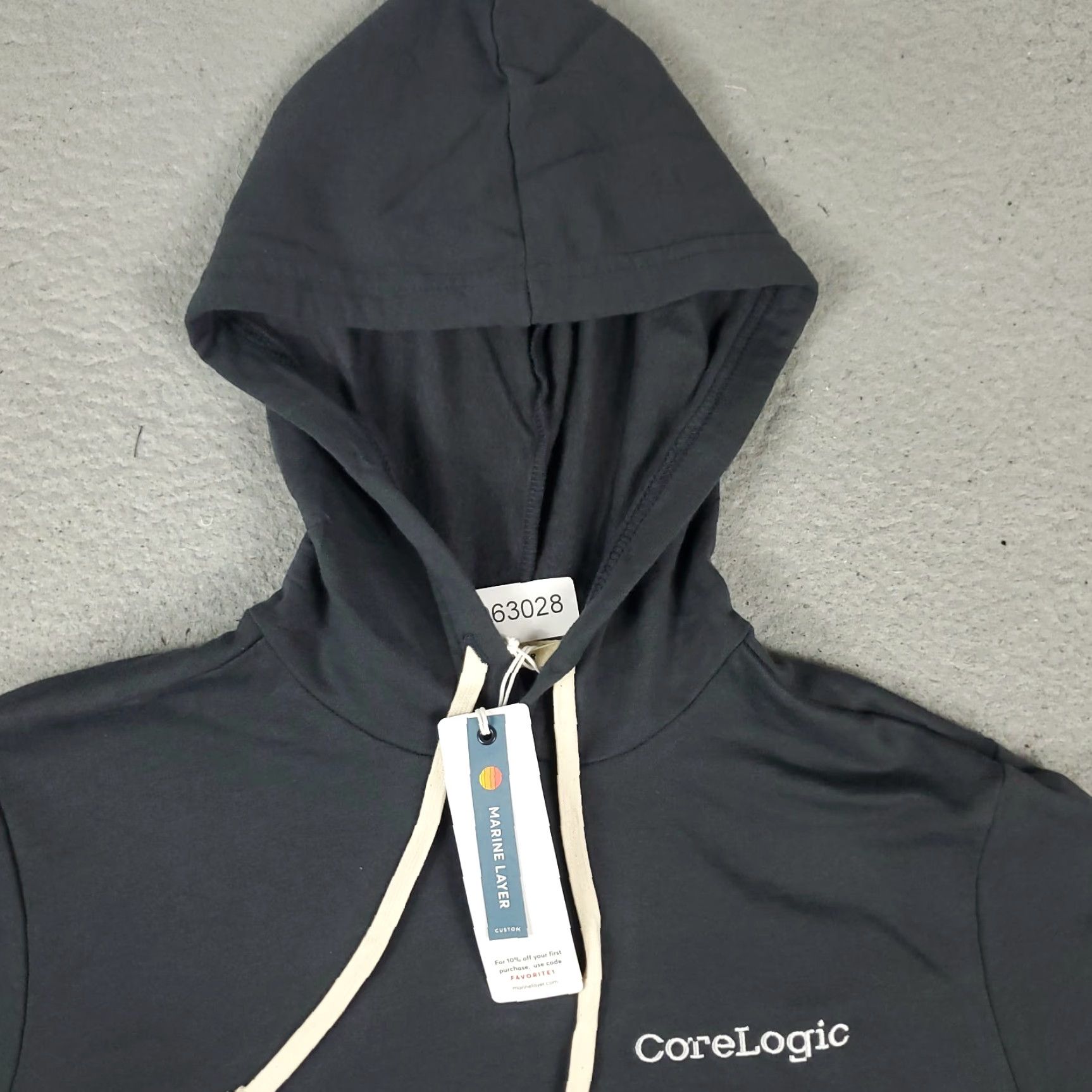 Marine Layer Marine Layer Mens Hoodie Pullover Sweatshirt Gray S Mock Neck Lace Up Logo All Seasons Hooded Regular Fabric Fleece Cotton Blend Vintage No Size US S / EU 44-46 / 1 - 2 Thumbnail