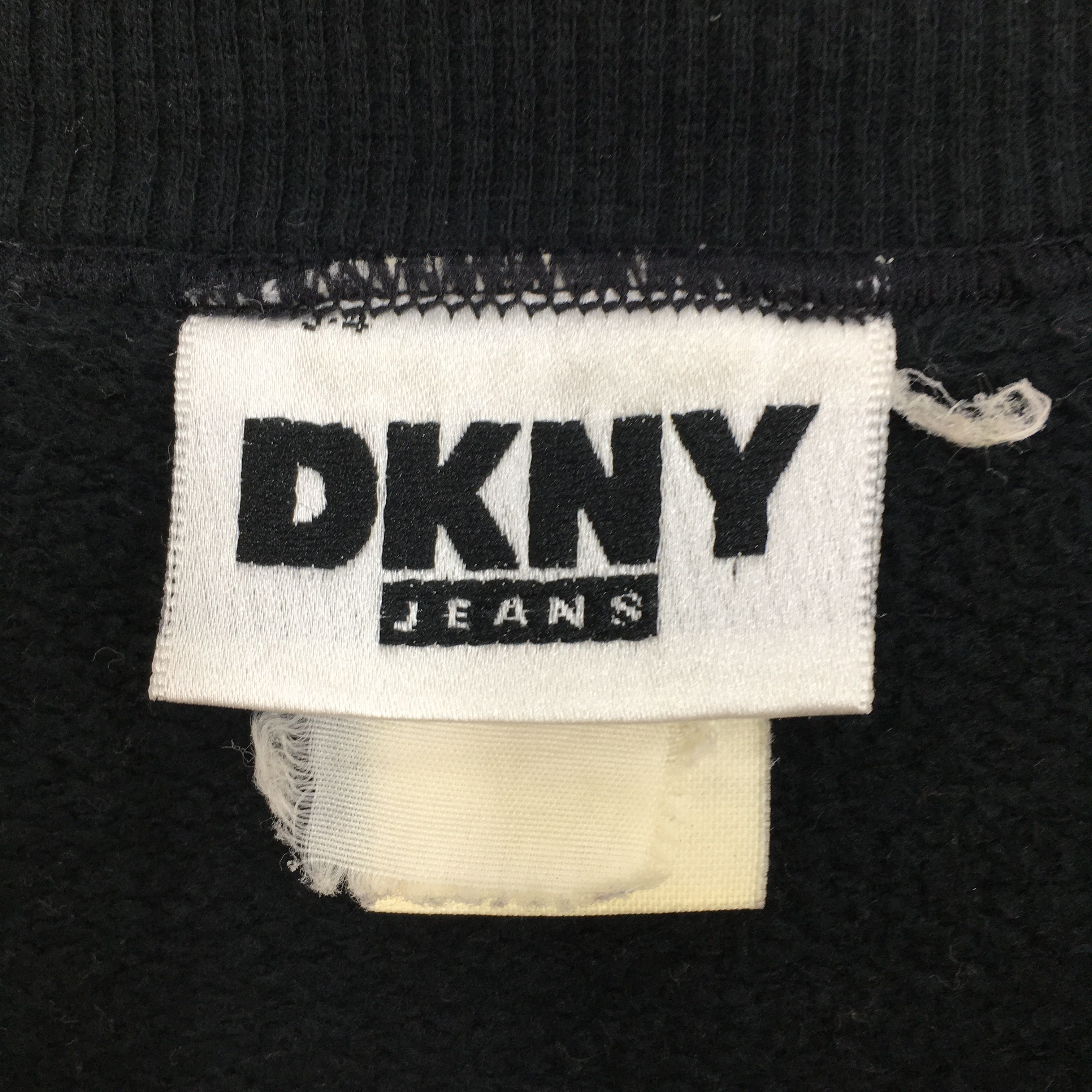 DKNY × Donna Karan Vintage Dkny NYC Jeans Black Sweatshirt XXLarge Size US XXL / EU 58 / 5 - 3 Thumbnail