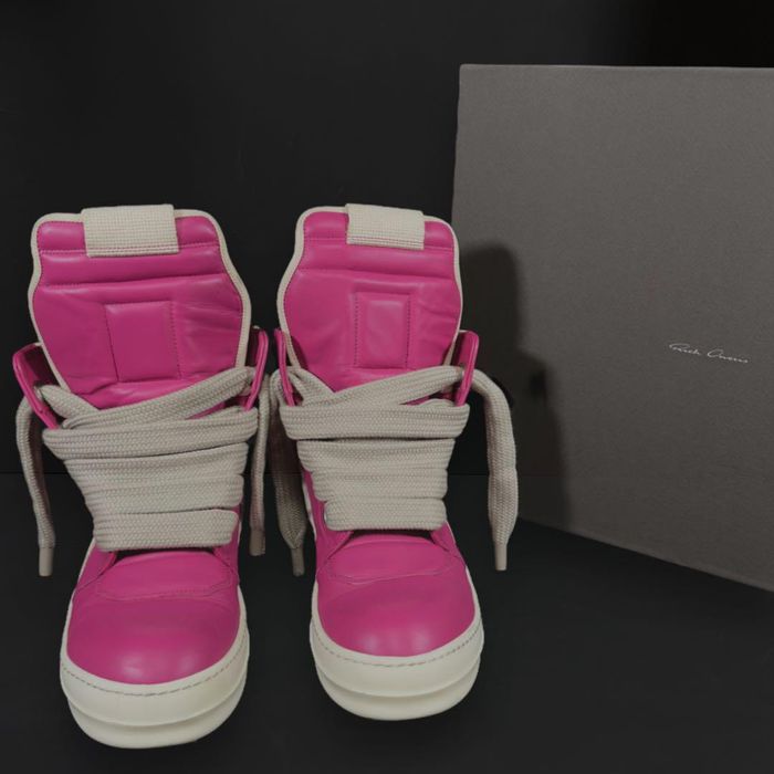 Rick Owens Rick Owens Geobasket Jumbo Laces Hot Pink Sneakers 41