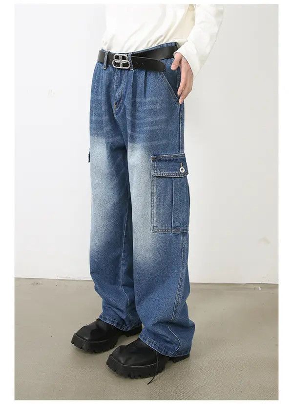 Japanese Brand Chiaki x Kawa Multi-pocket overalls washed jeans Size US 32 / EU 48 - 3 Thumbnail