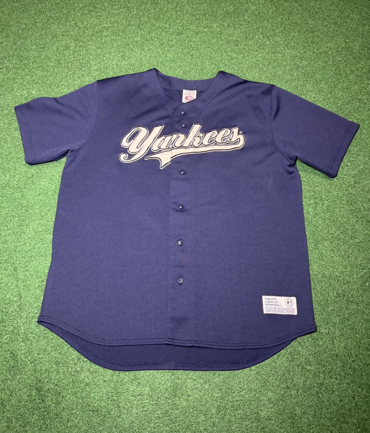 MLB Yankees Giambi Jersey Vintage Baseball MLB L 24x29 90s Y2K Size US L / EU 52-54 / 3 - 1 Thumbnail