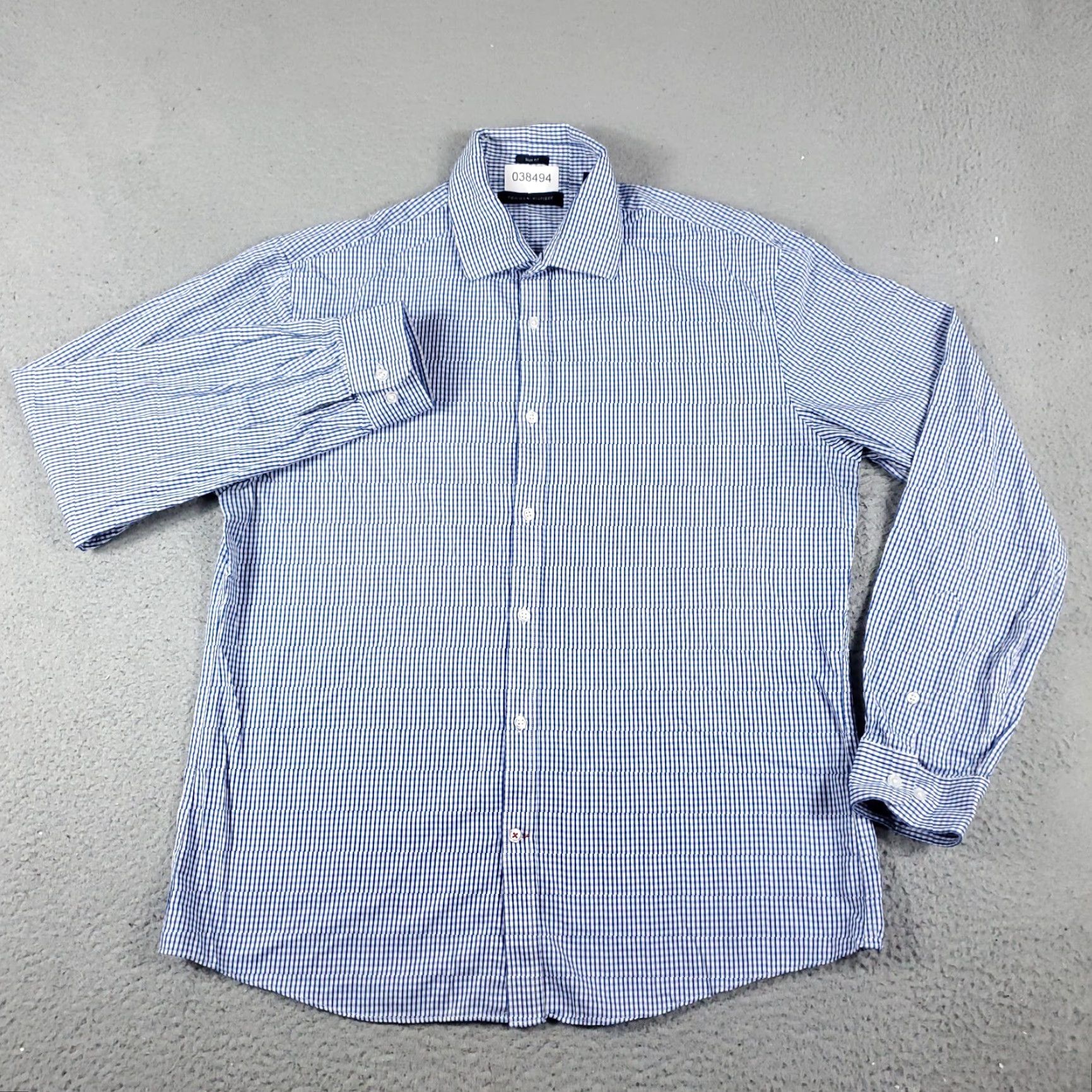 Tommy Hilfiger Tommy Hilfiger Shirt Mens Large Blue Check Casual Button Up Long Sleeve Size US L / EU 52-54 / 3 - 2 Thumbnail