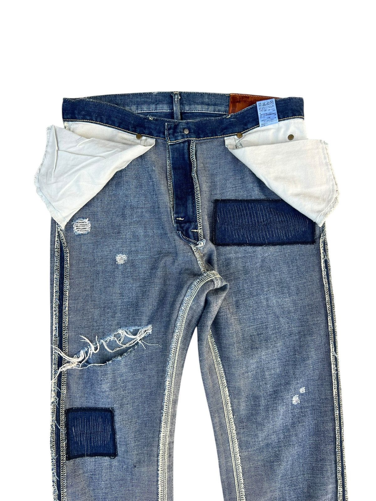 Lee Distressed Mud Denim Lee Riders Limited Edition Flare Jeans Size US 31 - 20 Thumbnail