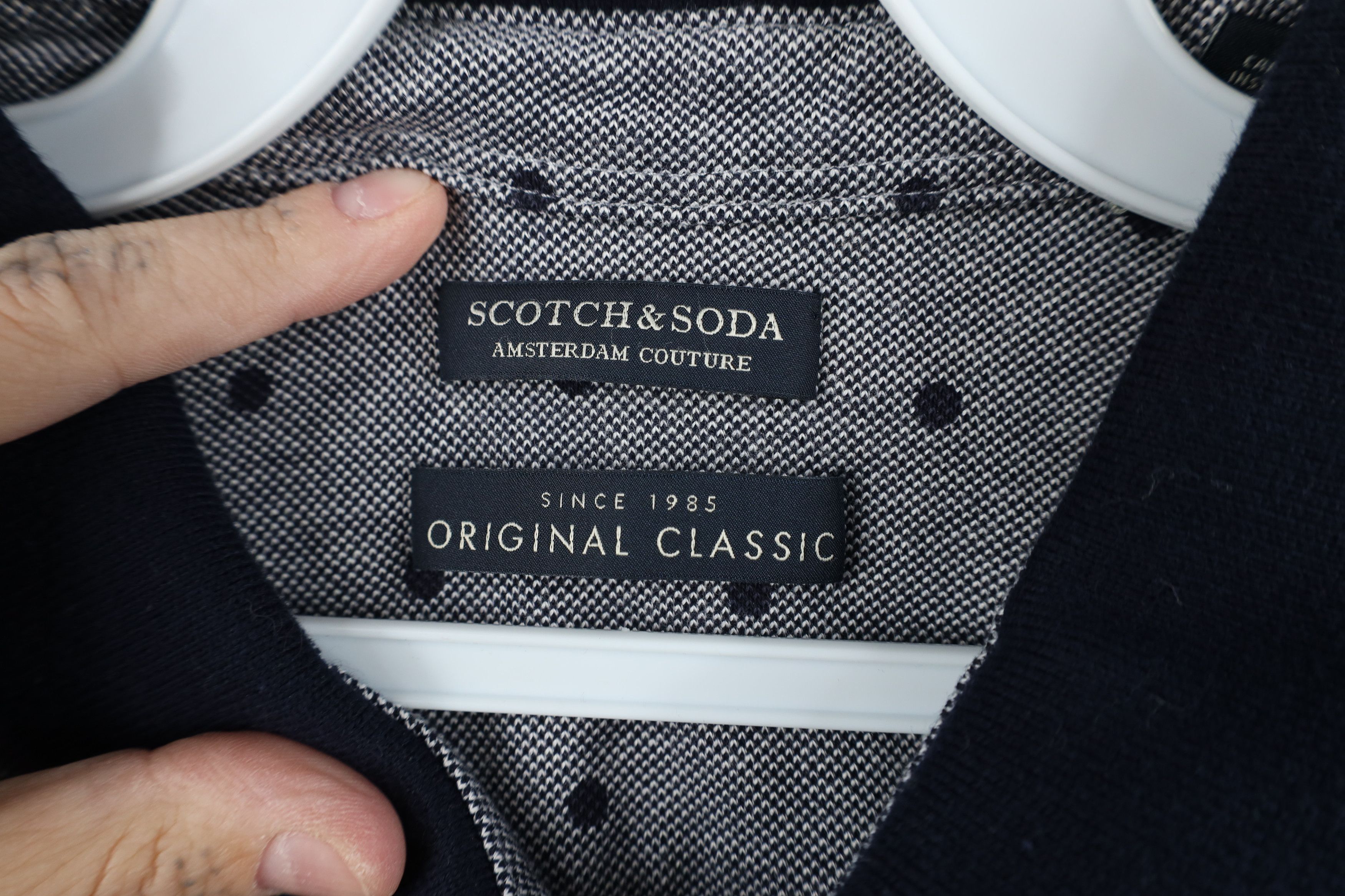 Scotch & Soda Scotch & Soda Classic Fit Polka Dot Collared Golf Polo Shirt Size US XL / EU 56 / 4 - 7 Thumbnail