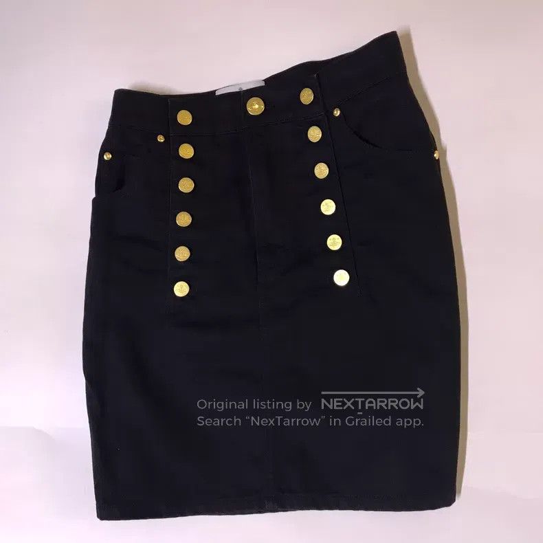 Vivienne Westwood Vivienne Westwood Golden Planet Button, Black Skirt with P Size 24" / US 00 / IT 34 - 1 Thumbnail